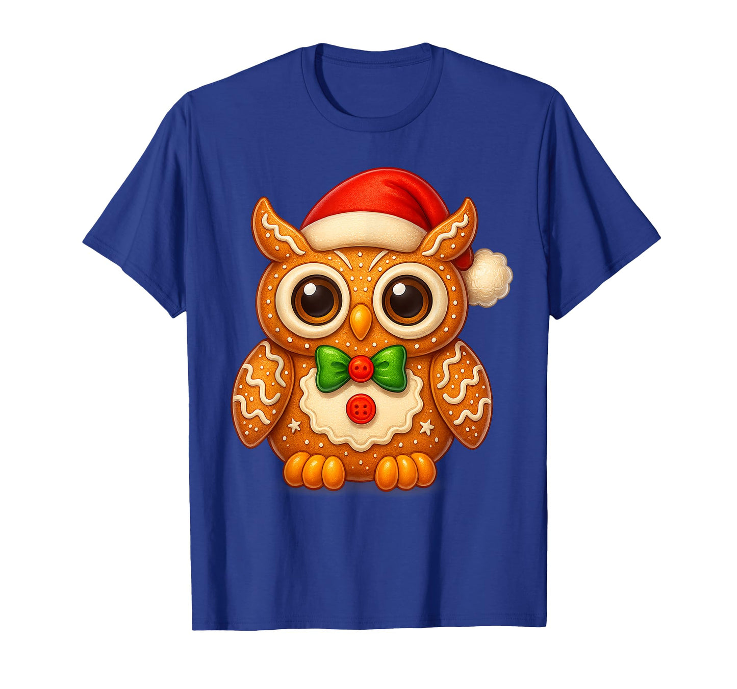 Funny Gingerbread Man Owl Christmas Tees Womens Mens Gifts T-Shirt