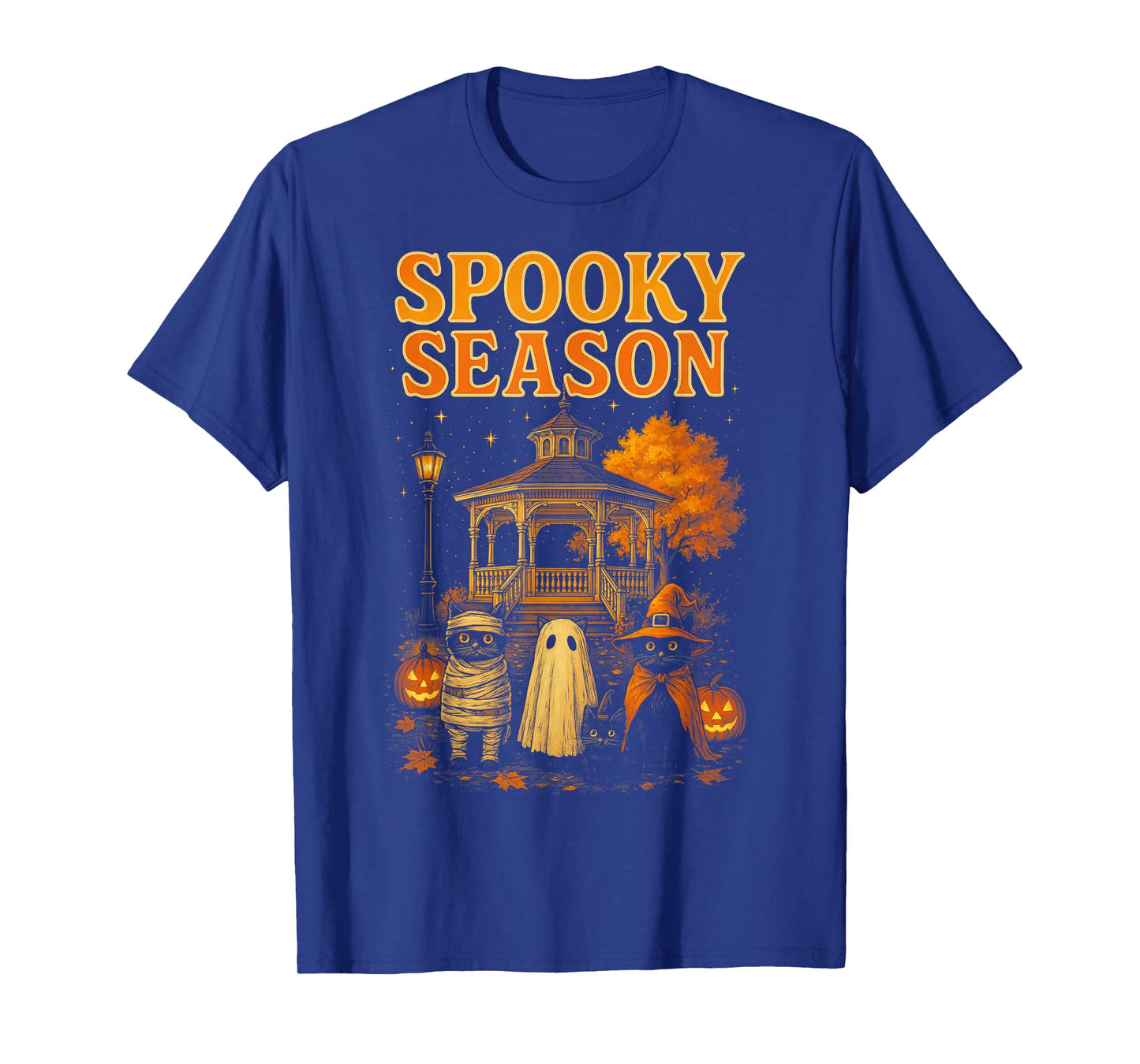HUGvyn Black Cat Pumpkin Halloween Spooky Cat Ghost Gazebo T-Shirt