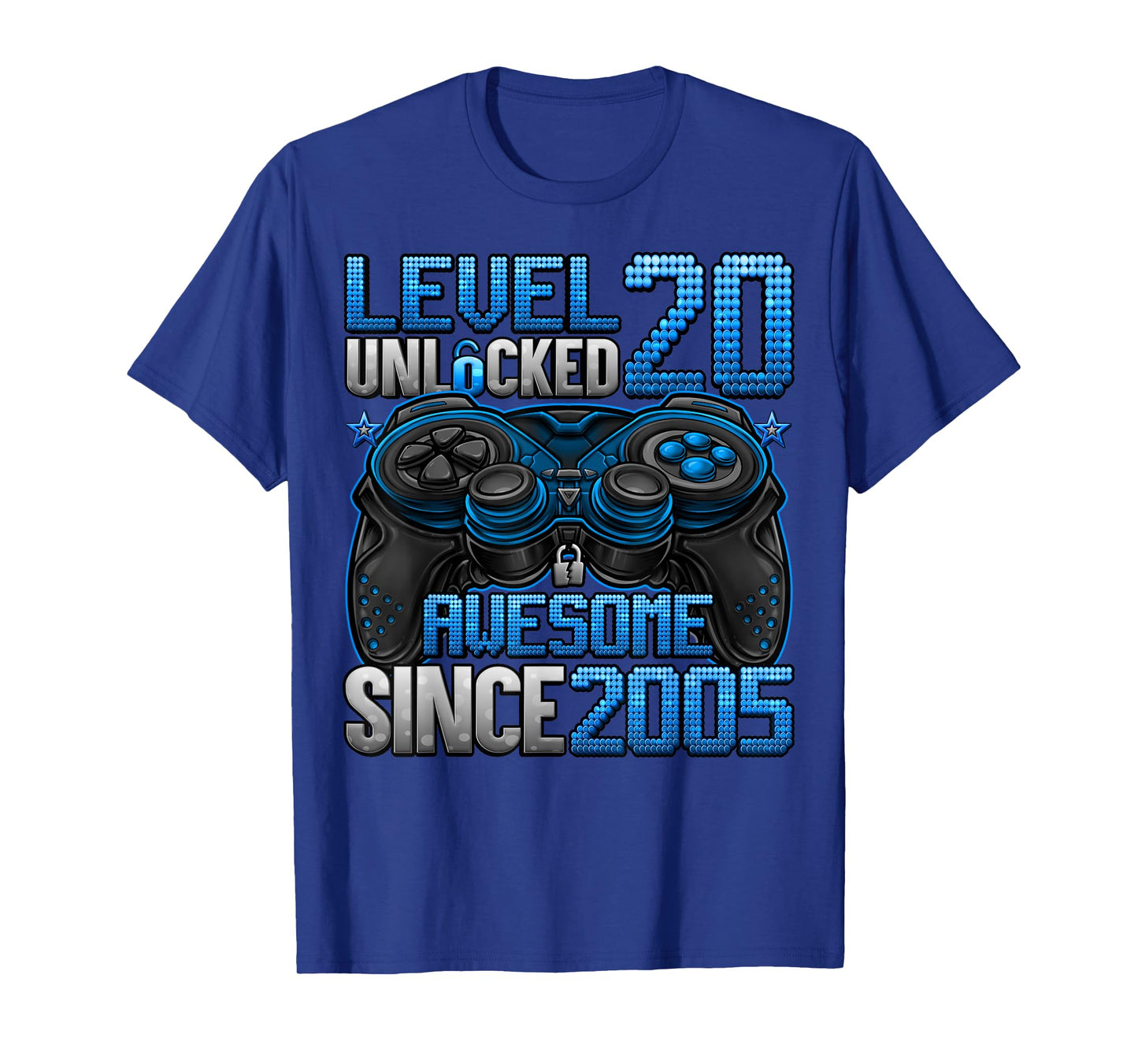 Level 20 Unlocked 20 Year Old Gifts Boys 20th Birthday Boy T-Shirt