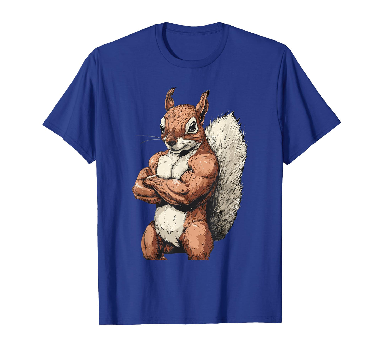 Muscular Squirrel Powerlifting Weightlifting Gym Workout T-Shirt