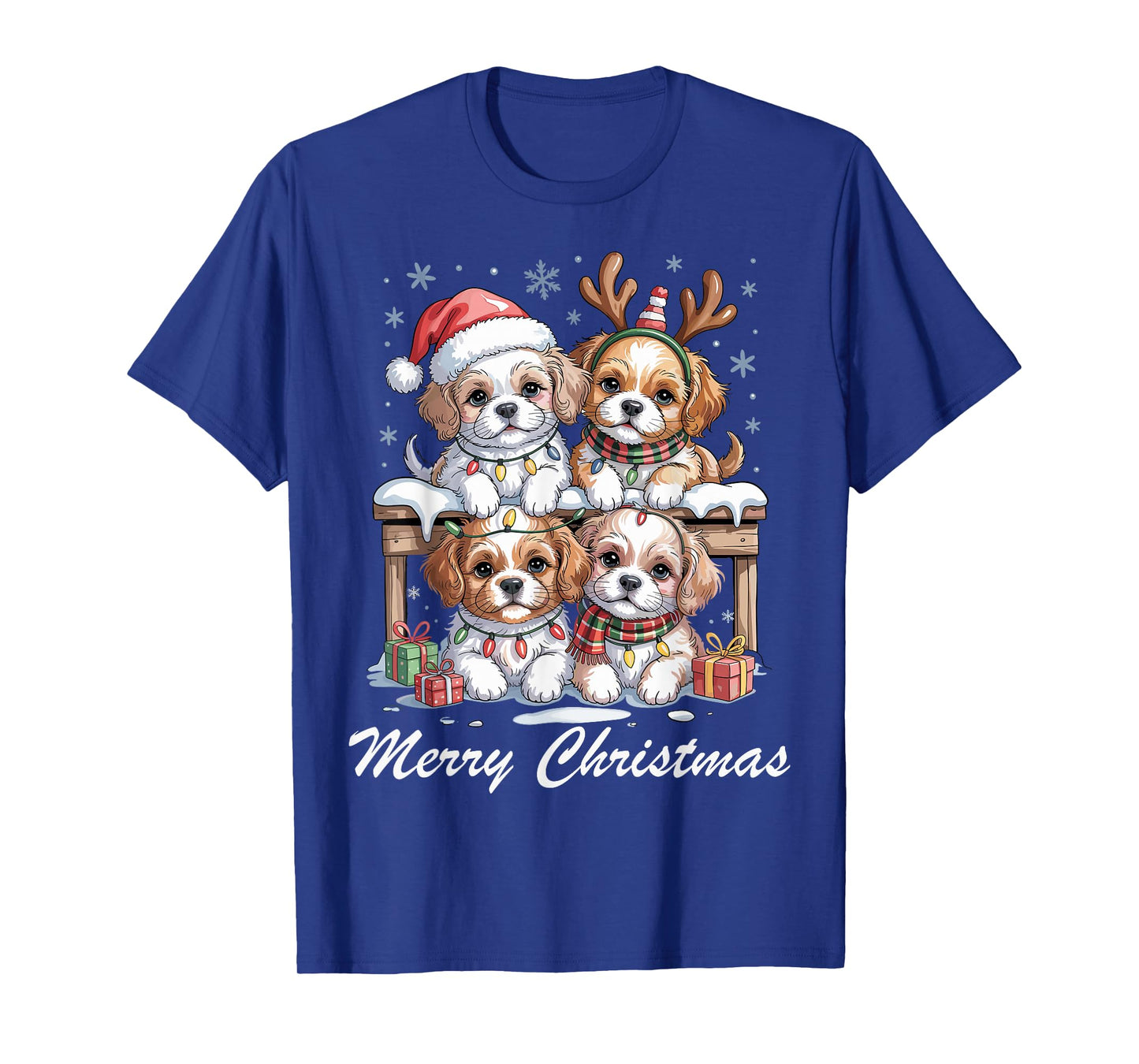 Cavachon Merry Christmas Funny Dog Lovers Holiday Pajama T-Shirt