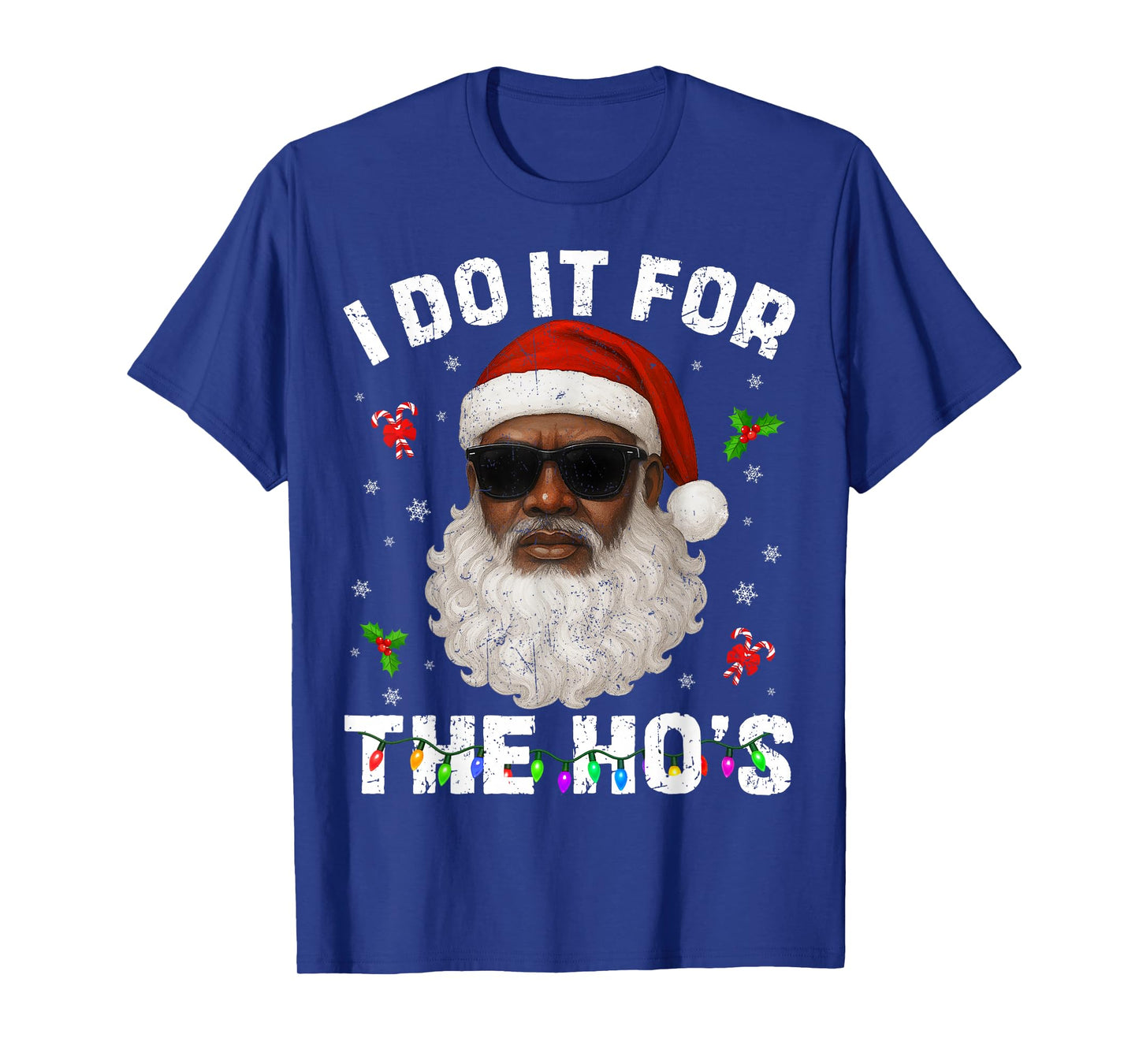 Funny Vintage Black Christmas Santa African Xmas Men T-Shirt