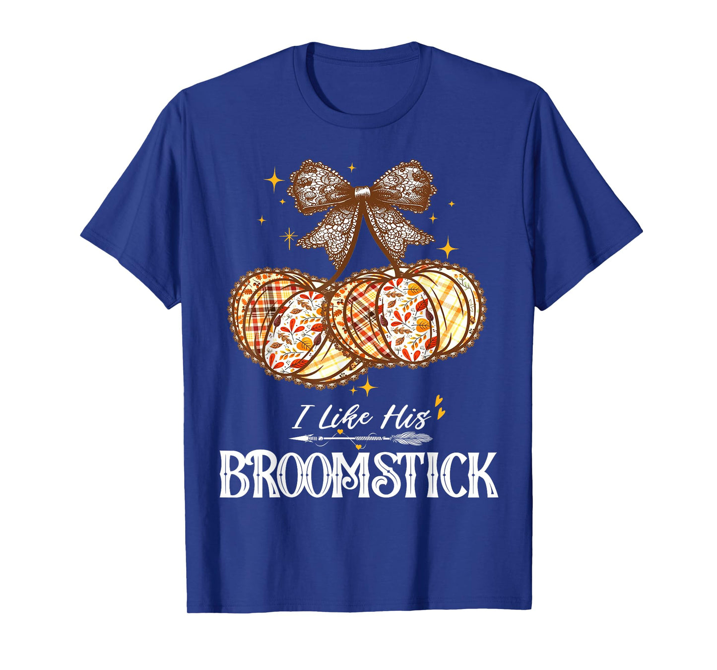 I Like His Broomstick He Likes My Pumpkins Couples Halloween T-Shirt