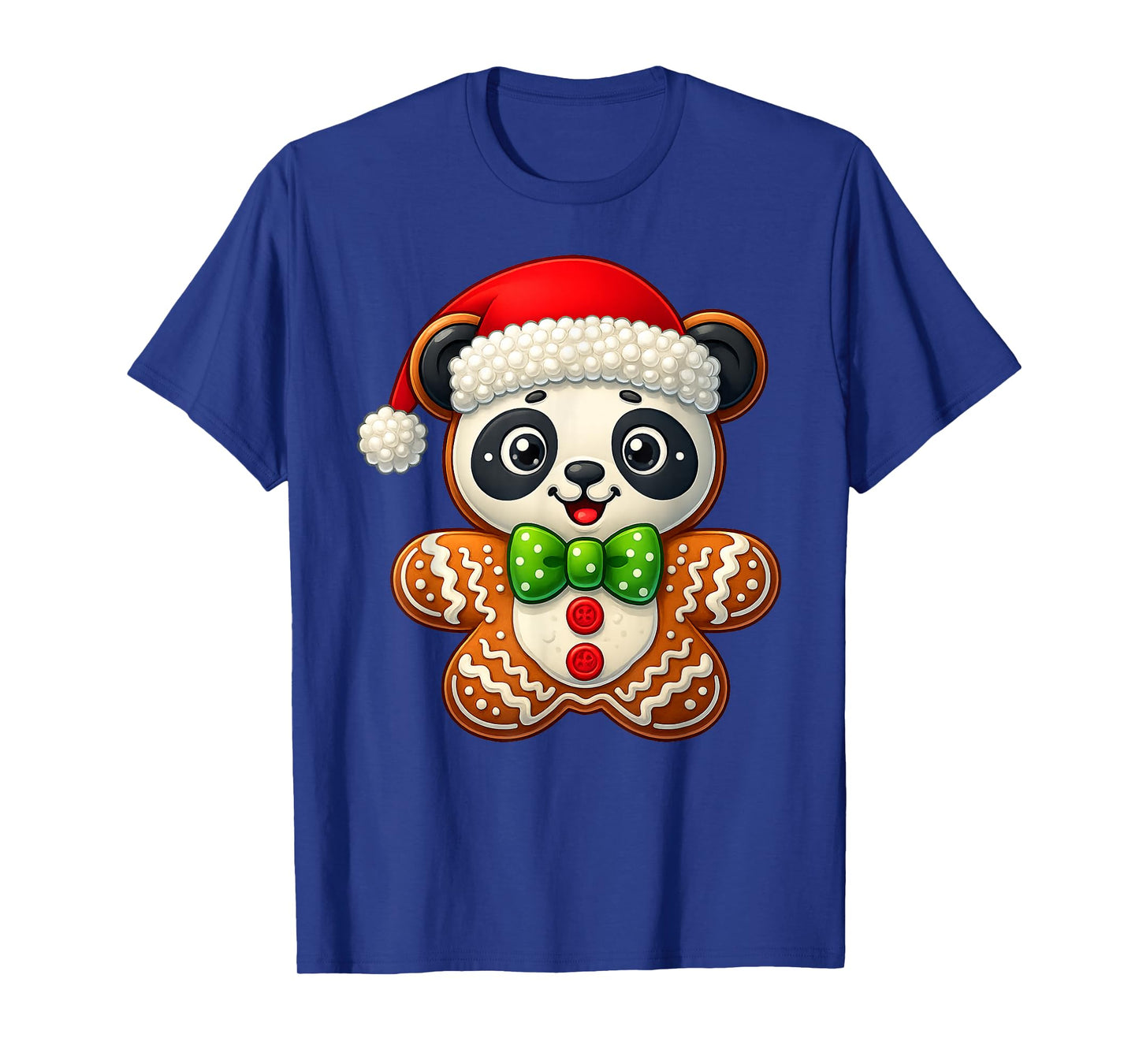 Funny Gingerbread Man Panda Christmas Tees Womens Mens Gifts T-Shirt