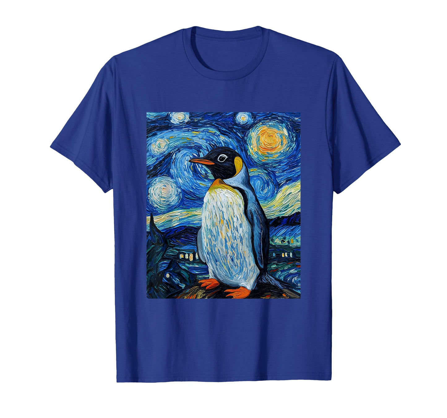 Penguin Bird - Van Gogh Style - Starry Night T-Shirt