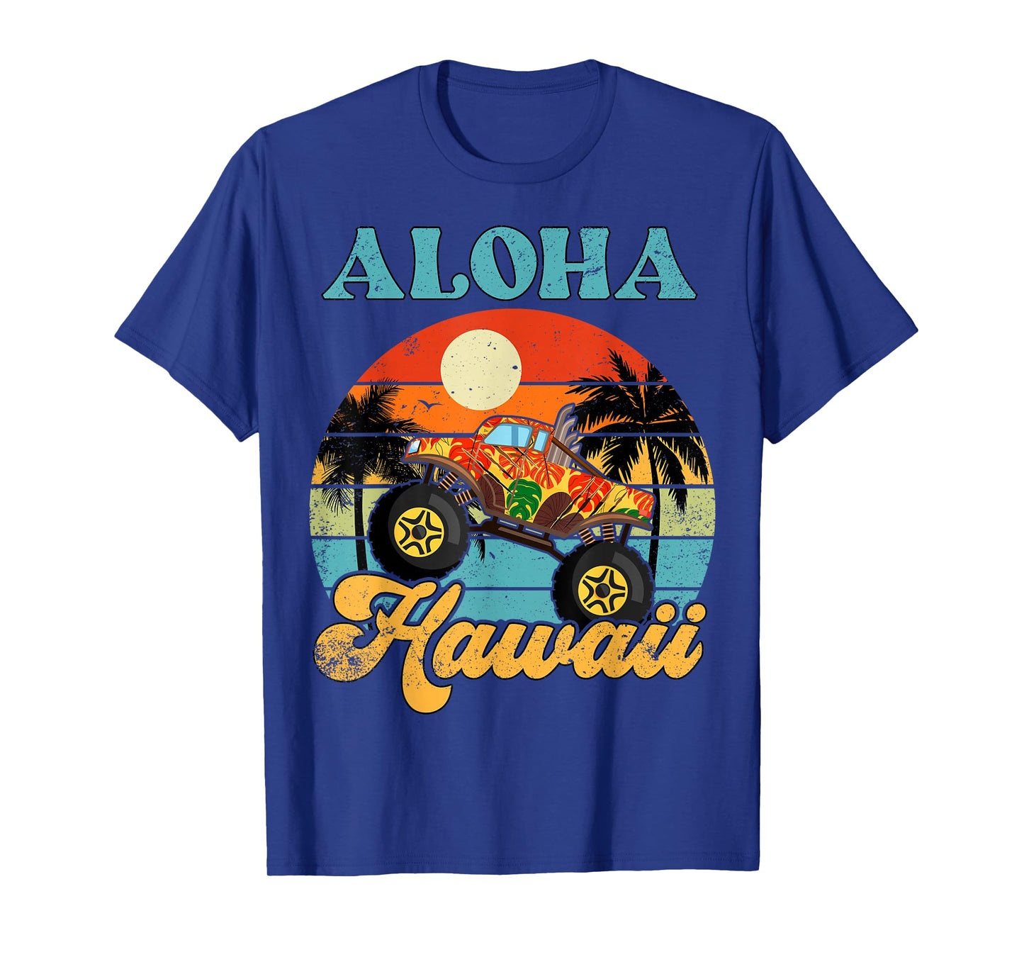 Boy Toddler Hawaiian-Shirt Aloha Hawaii Monster Truck Kids T-Shirt