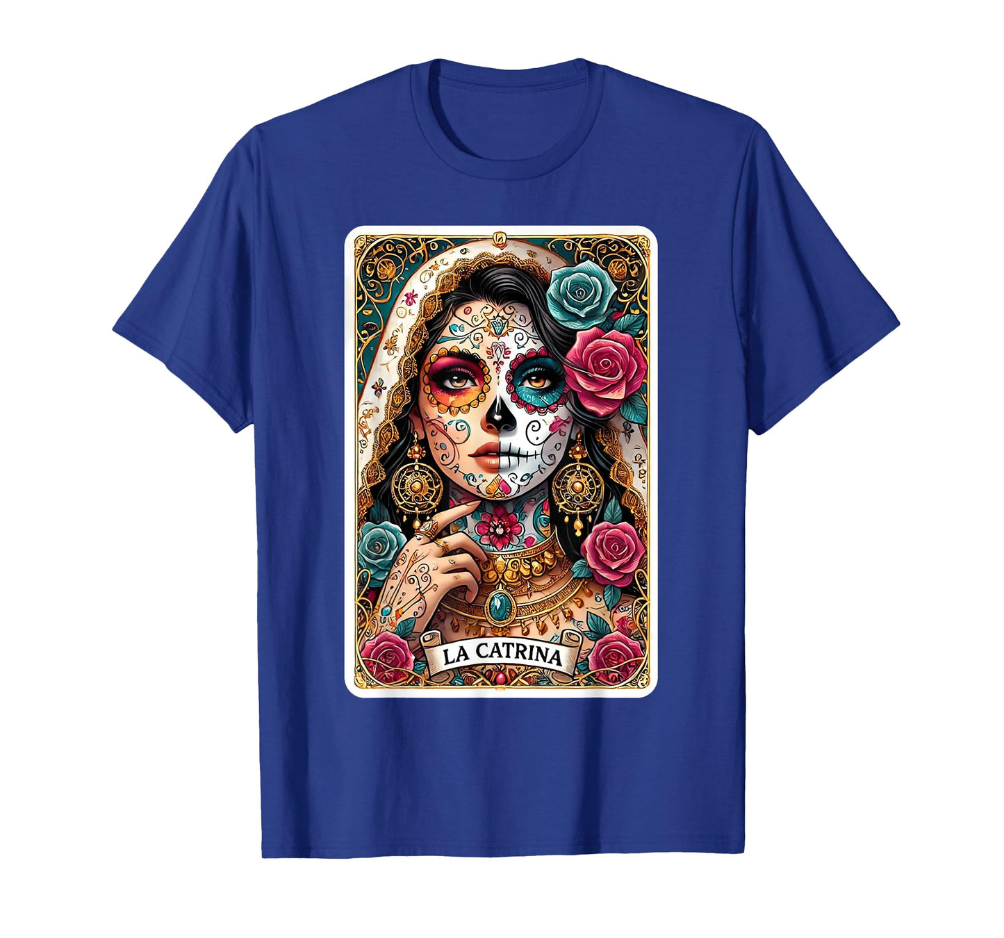 La Catrina Tarot Card Day of the Dead Dia de los Muertos T-Shirt