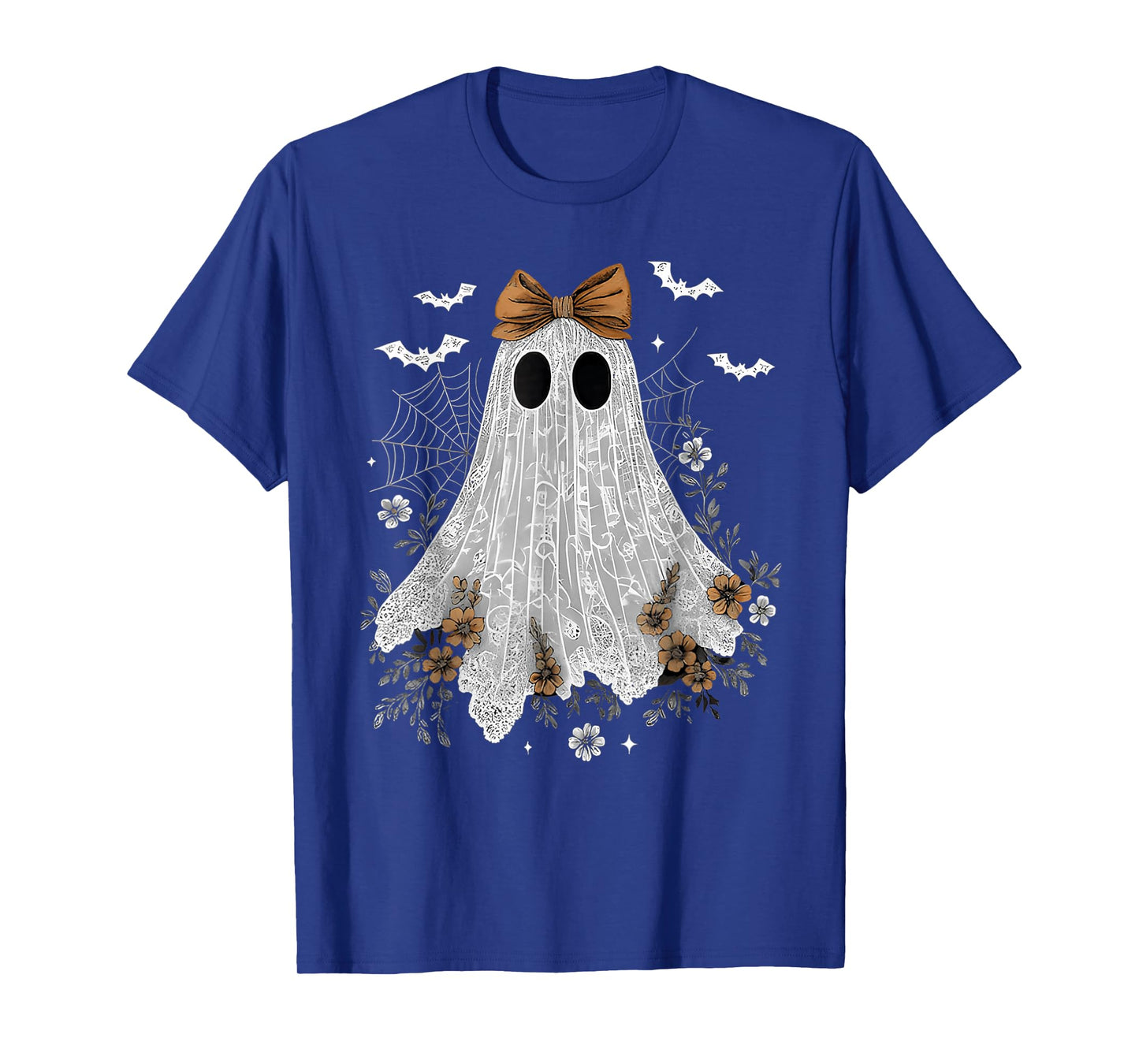 Lace Ghost Coquette Bow Vintage Women Girls Halloween Girly T-Shirt