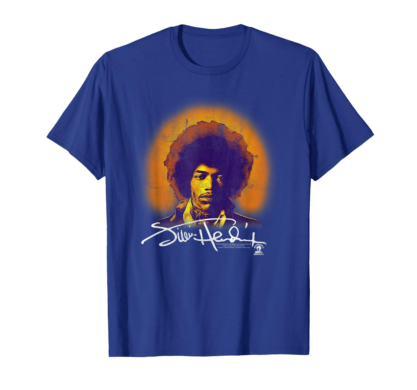 Jimi Hendrix Halo Portrait with Signature Vintage Band T-Shirt