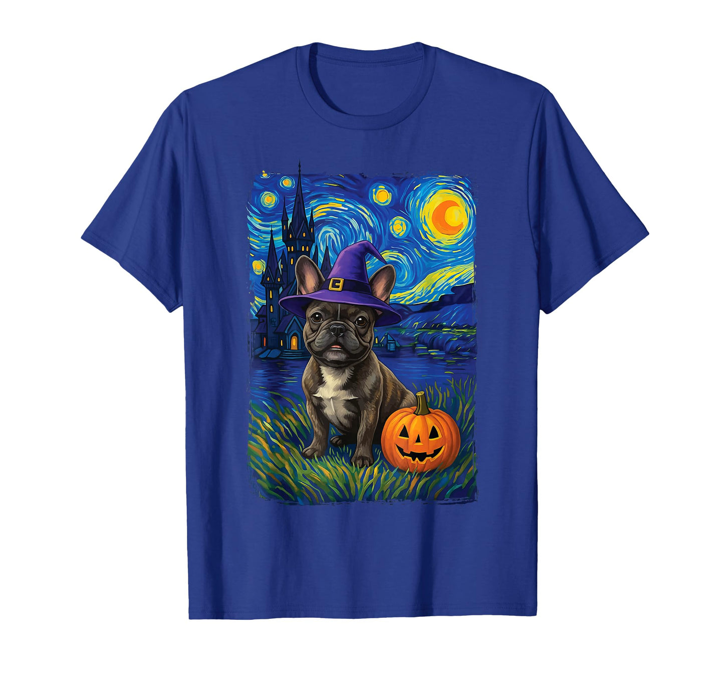 French Bulldog Starry Night Halloween T-Shirt