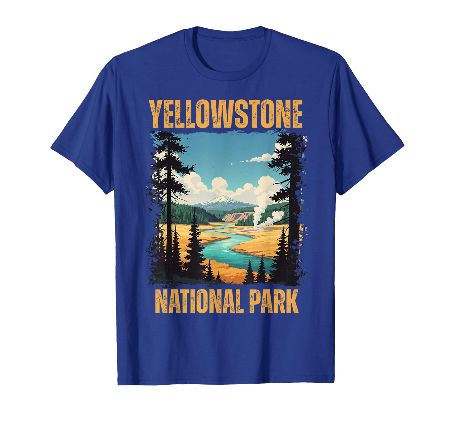 Yellowstone National Park Vintage Hiking Camping T-Shirt