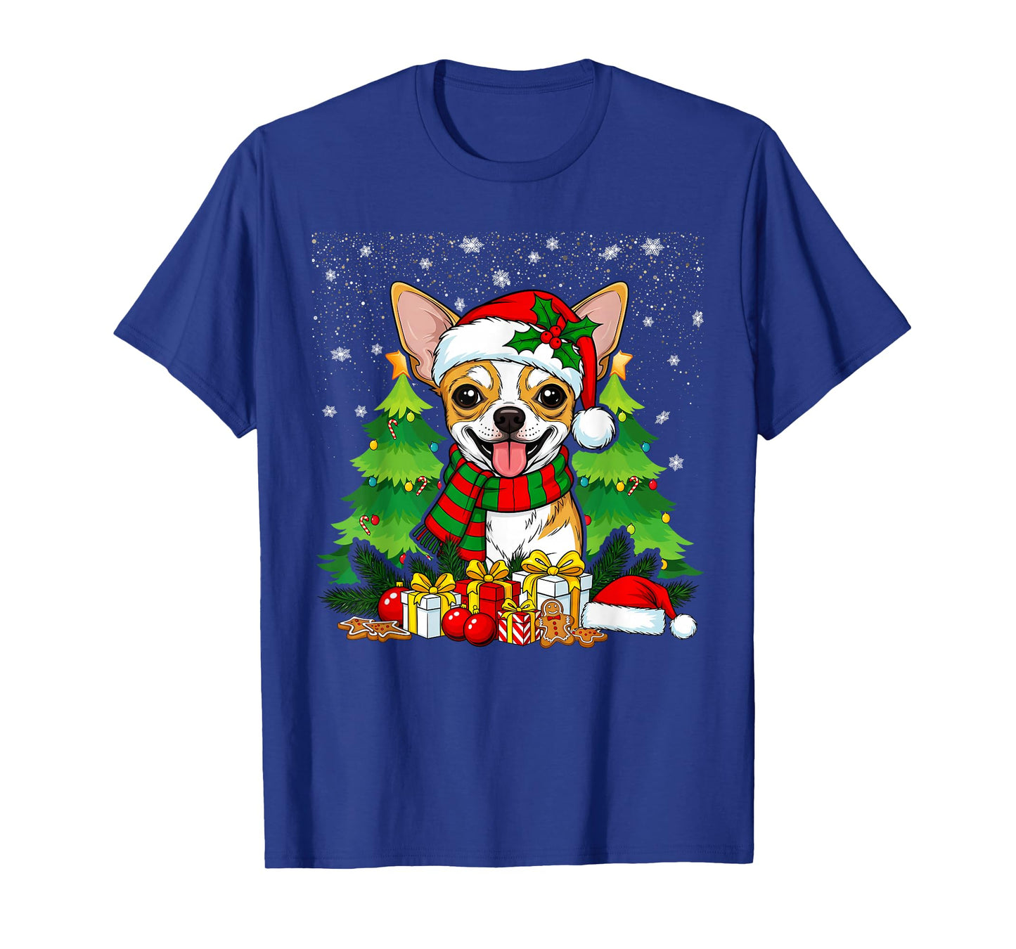 Chihuahua Christmas Style Santa Hat T-Shirt