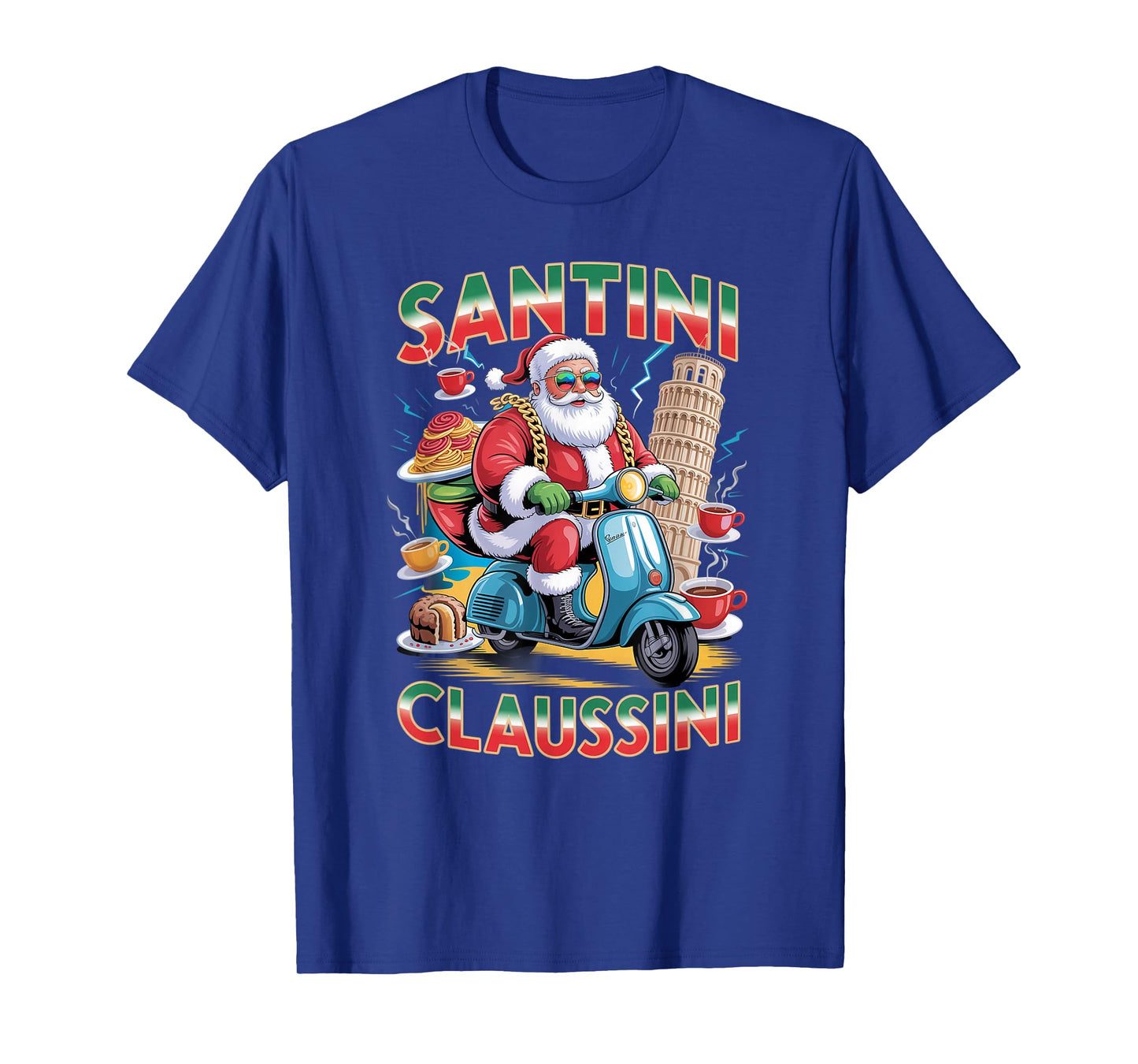 Italian Brainrot Christmas Santini Claussini Funny Santa T-Shirt