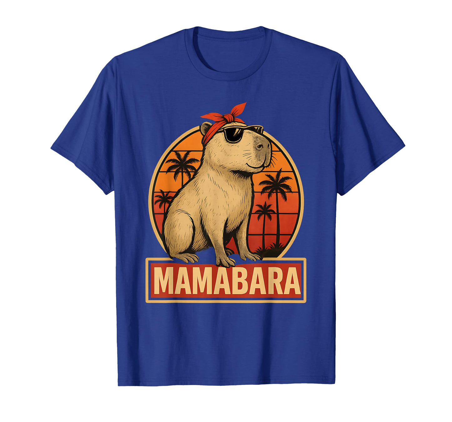 MamaBara Funny Capybara vintage mother's day capybara mom T-Shirt