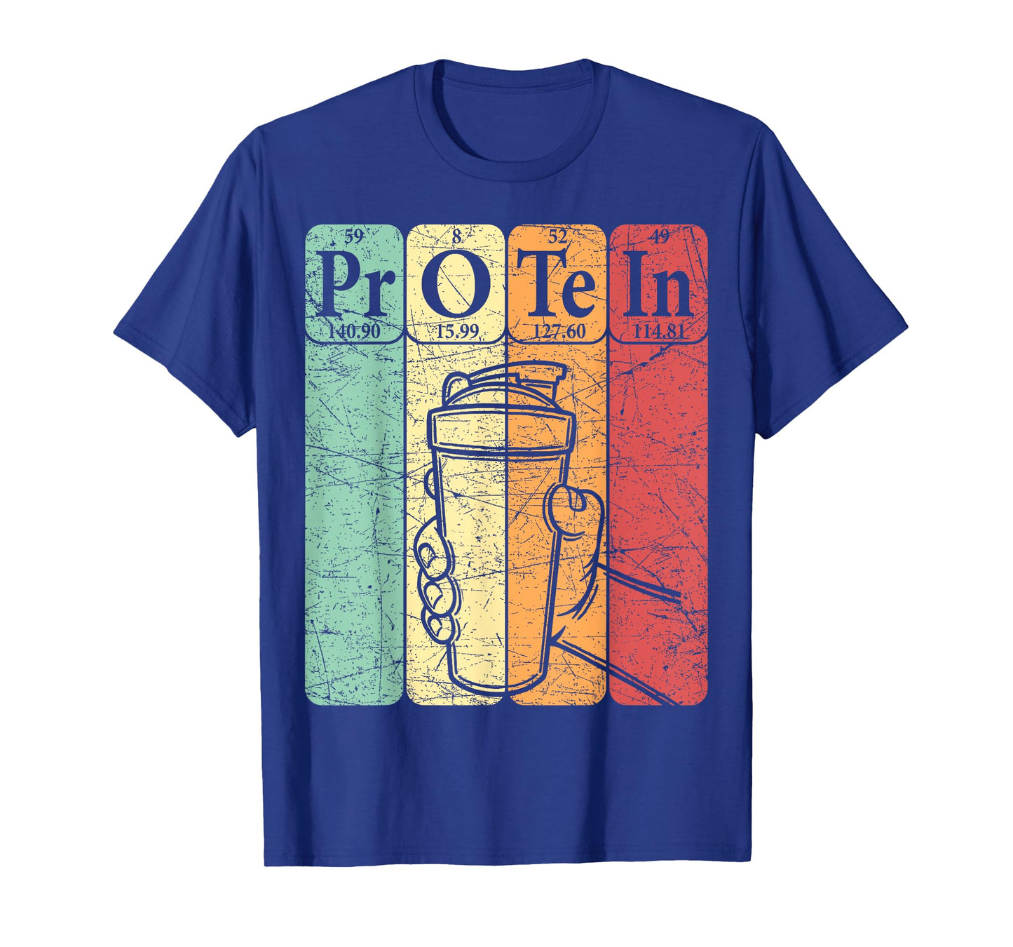 Gym Protein Periodic Table Elements Workout Protein Shake T-Shirt