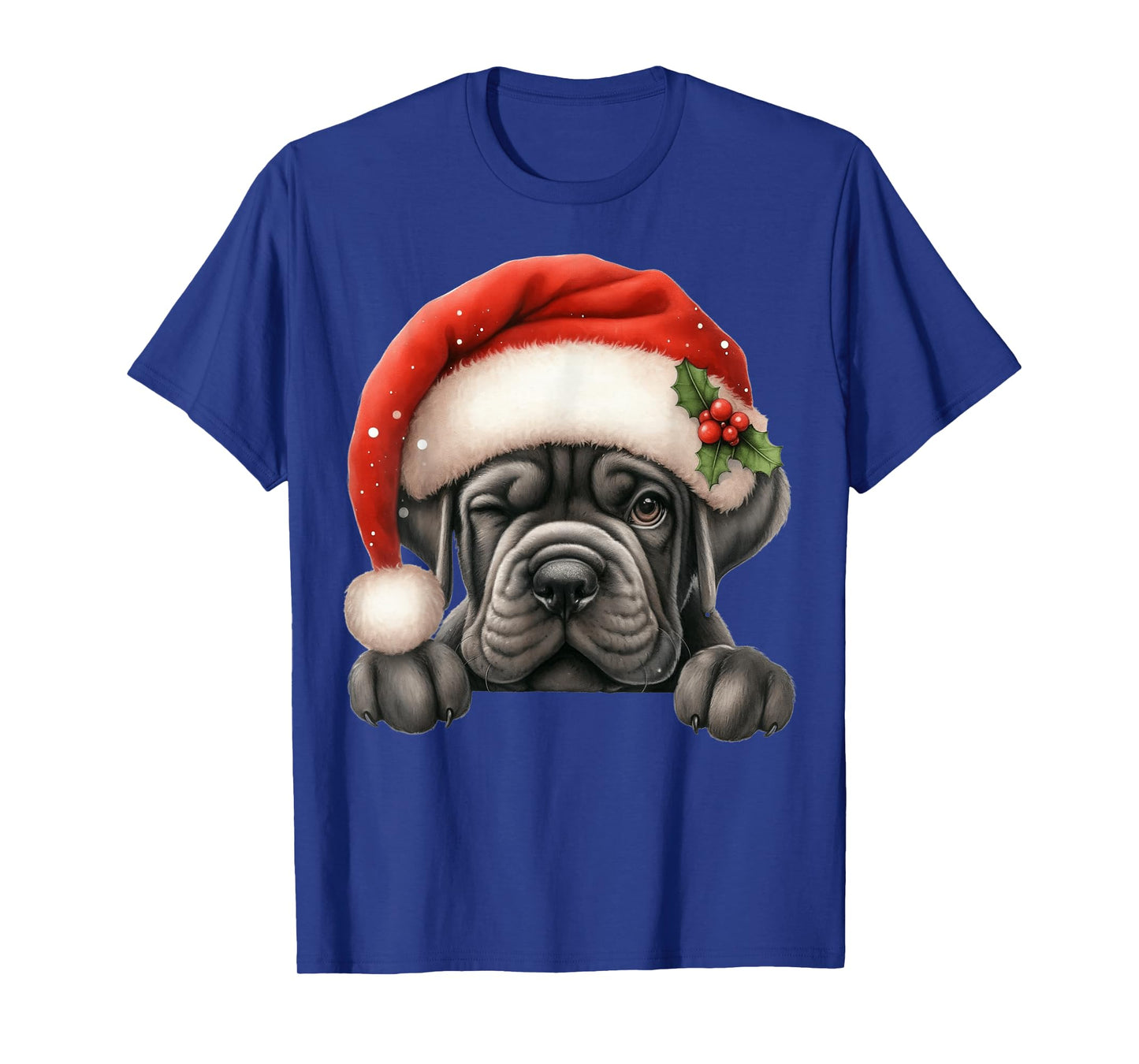Cane Corso Dog Christmas Santa Hat Dog Mom Dad T-Shirt
