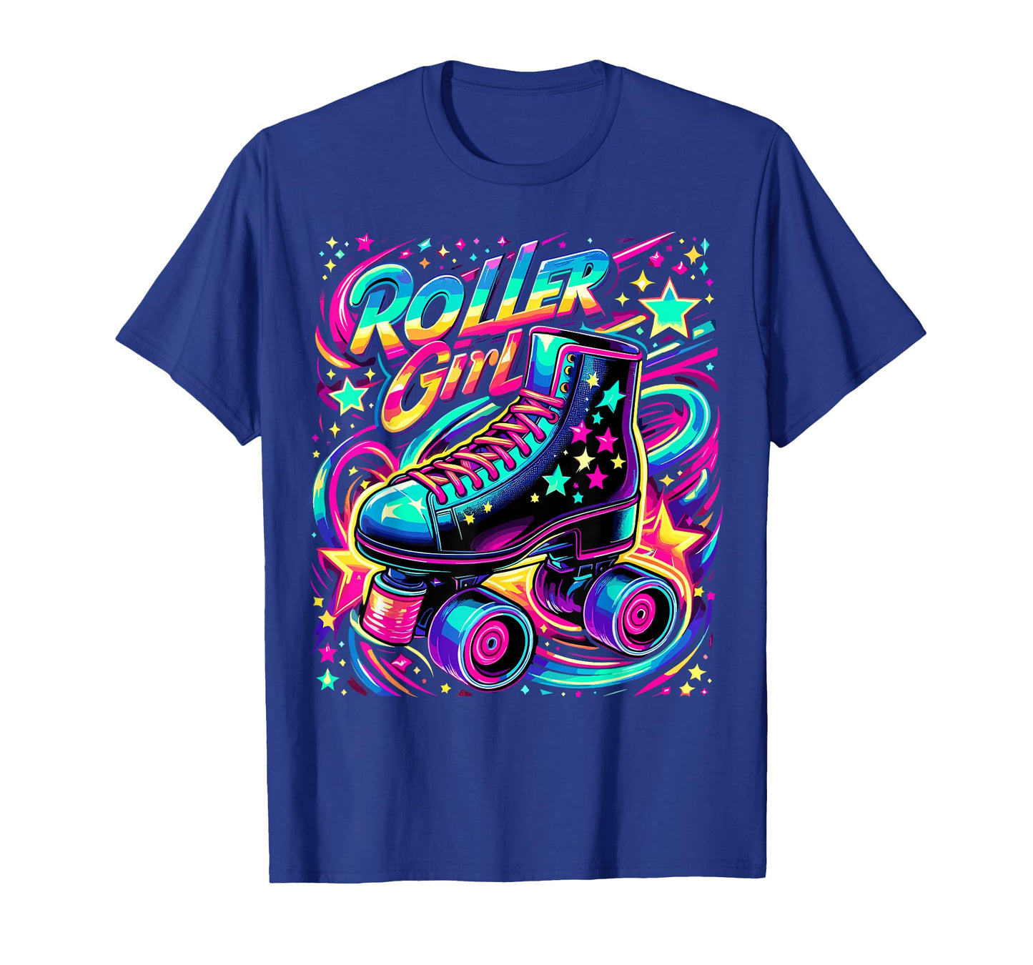 Roller Girl Skater 90s 80s Skating Vintage Skates T-Shirt