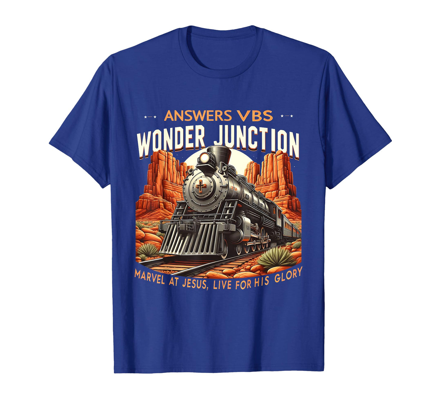 Vintage Answers VBS Wonder Junction Christian Train Theme T-Shirt