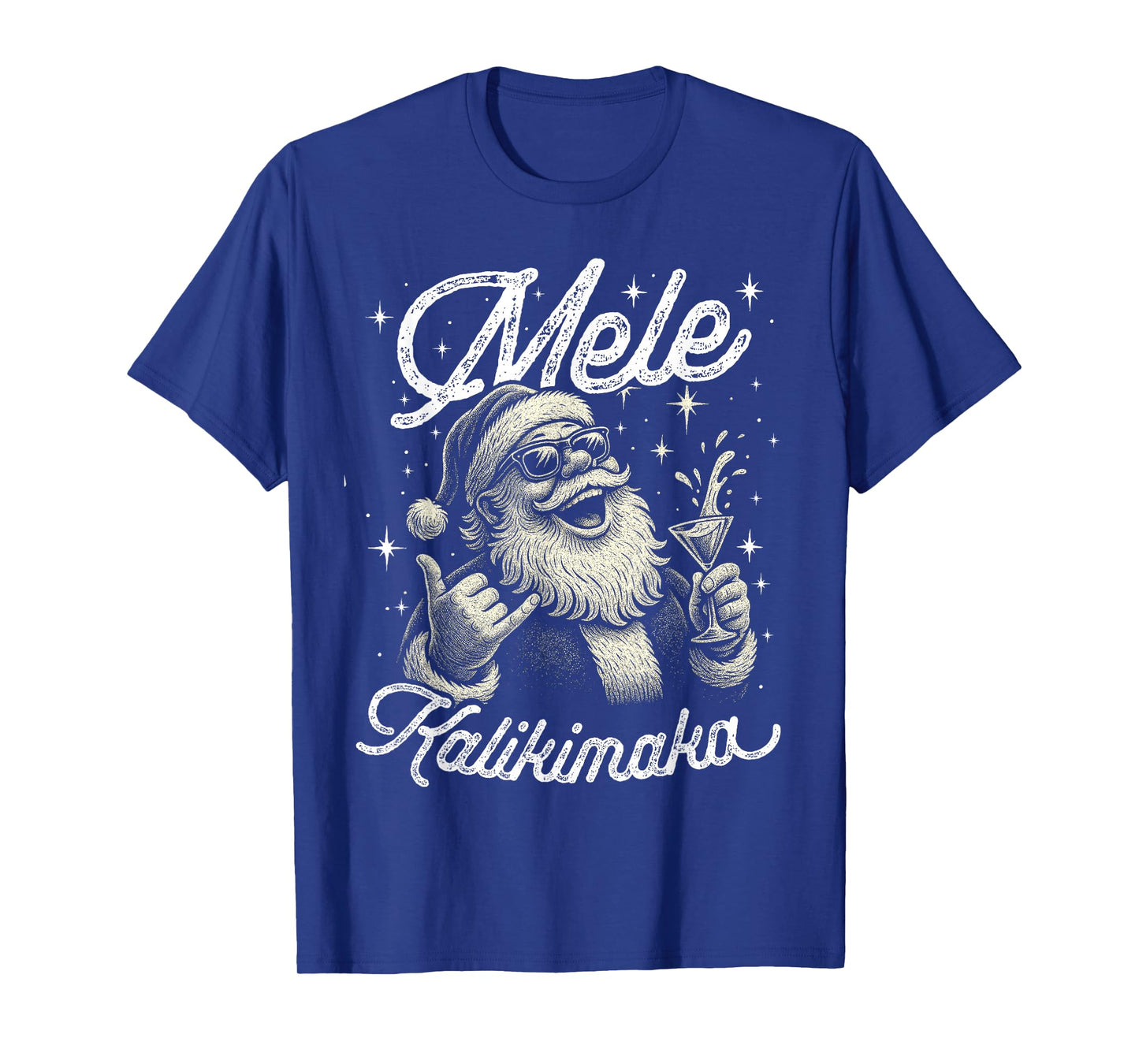 Retro Mele Kalikimaka Hawaiian Christmas Cocktail, Party T-Shirt