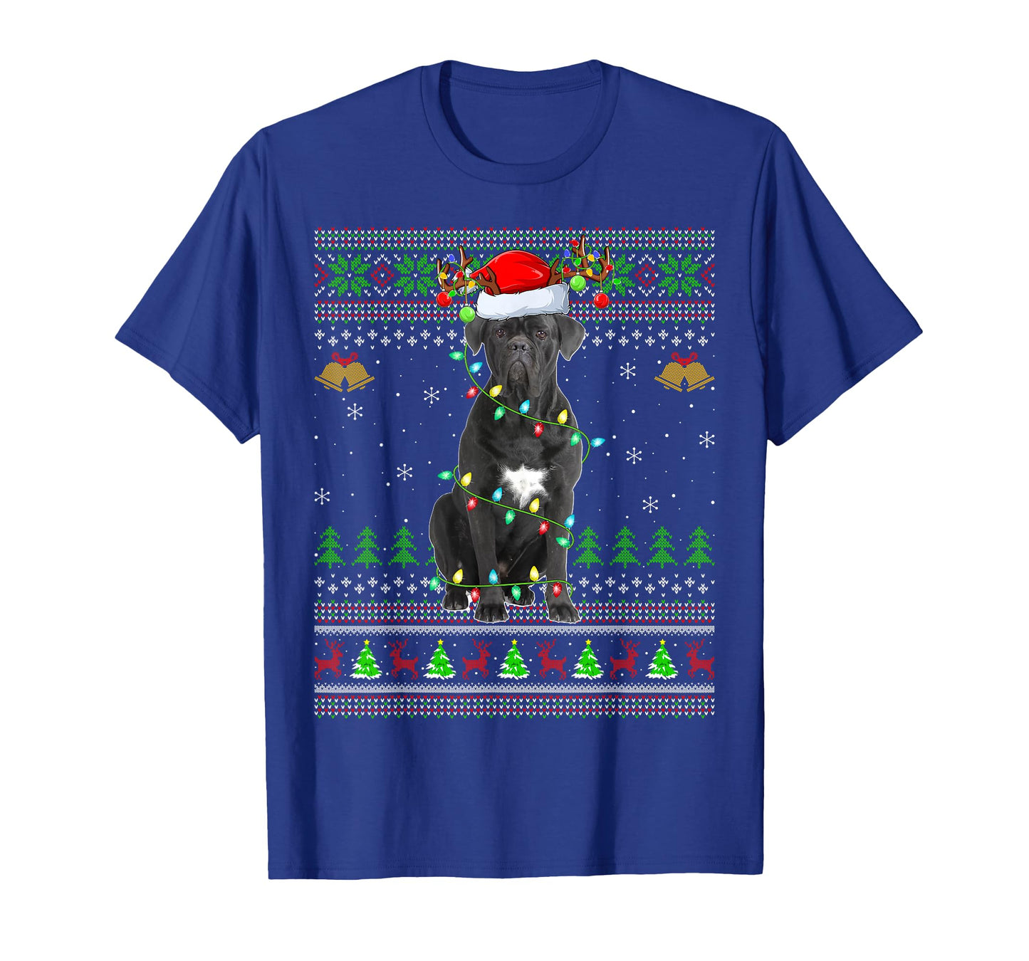 Cane Corso Dog Ugly Christmas Sweaters Holiday Santa Xmas T-Shirt