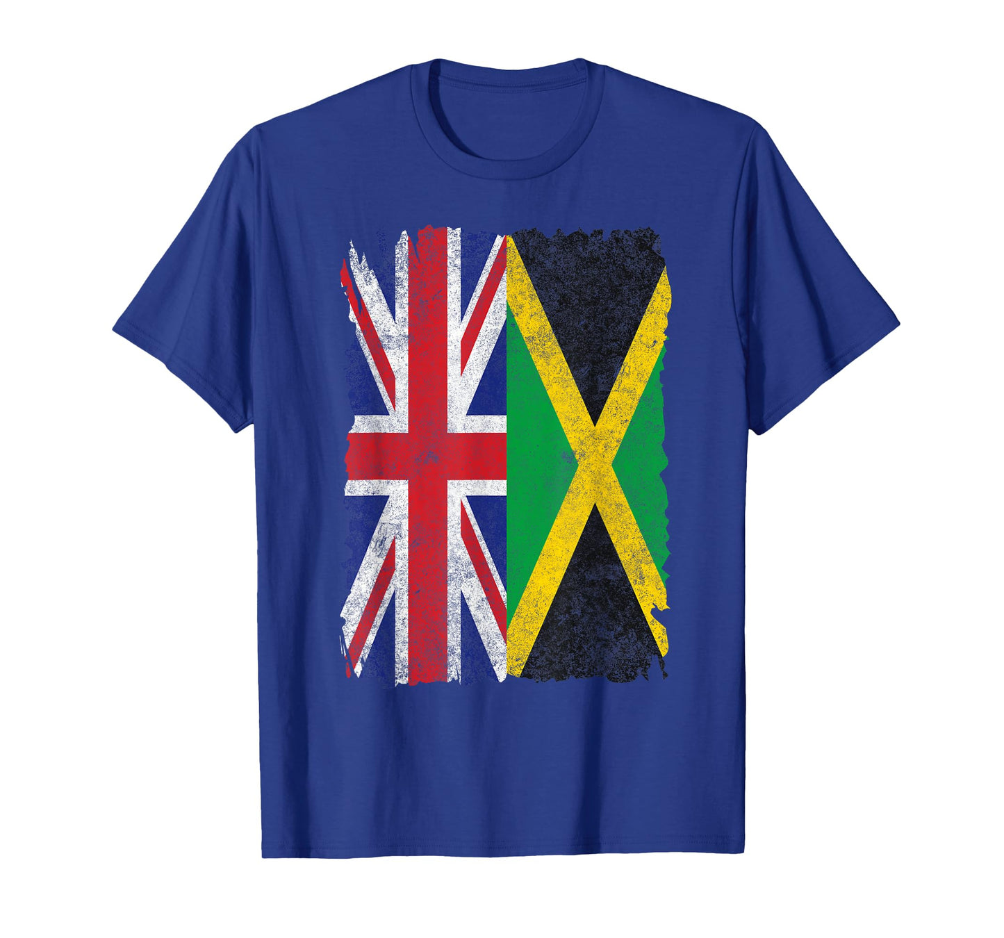 Half Britain And Jamaican British UK Jamaica Flag Men Women T-Shirt