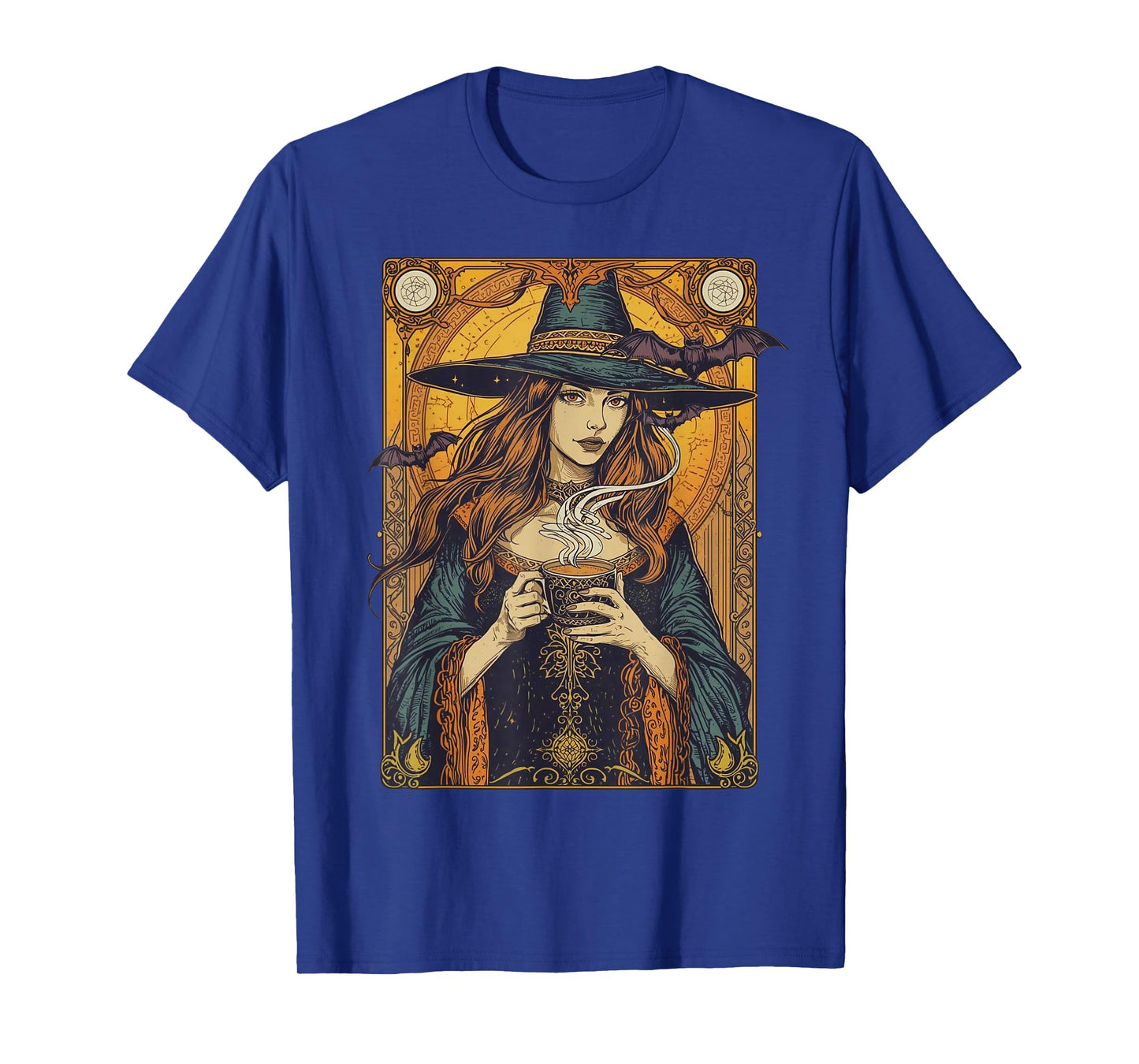 Vintage Halloween Witch Pumpkin Spice Latte Syrup Creamer T-Shirt