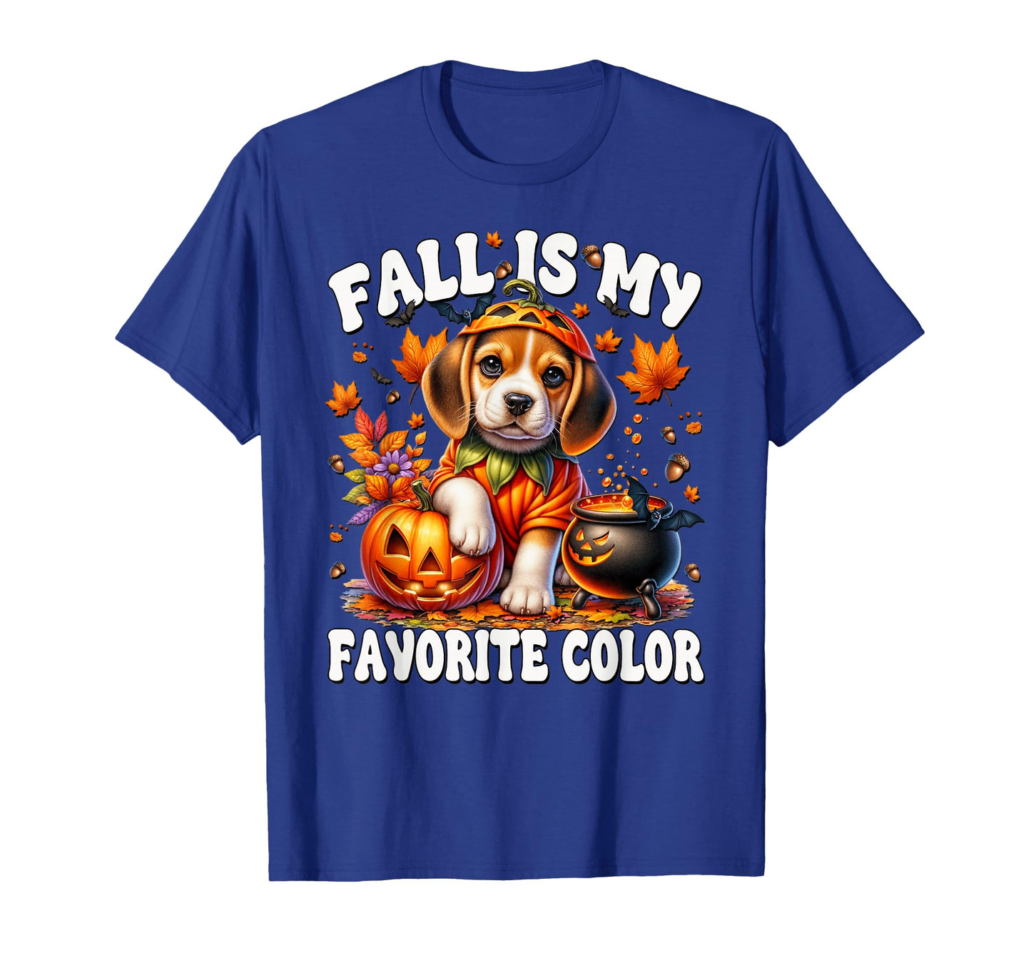 Halloween Beagle Puppy for Women Fall is My Favorite Color T-Shirt