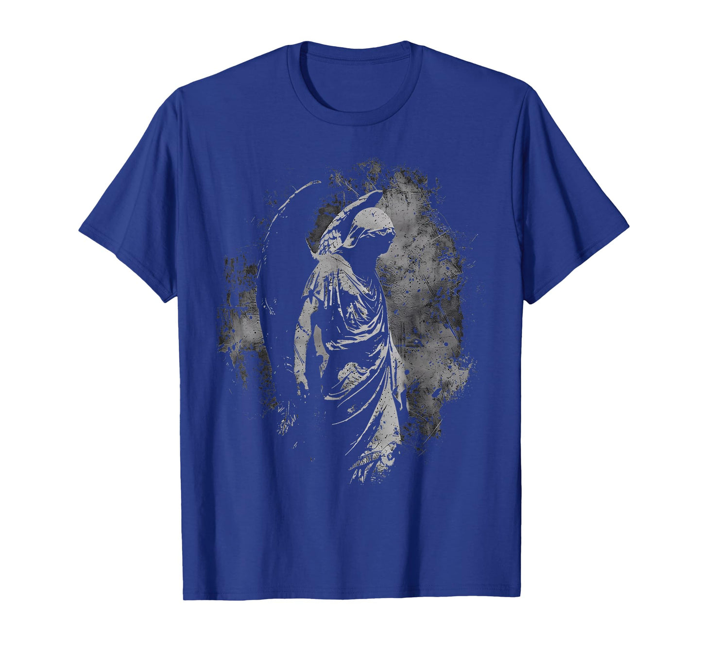Goth Angel Fallen Statue Dark Art Occult Grunge Alt Horror T-Shirt, Small, Black