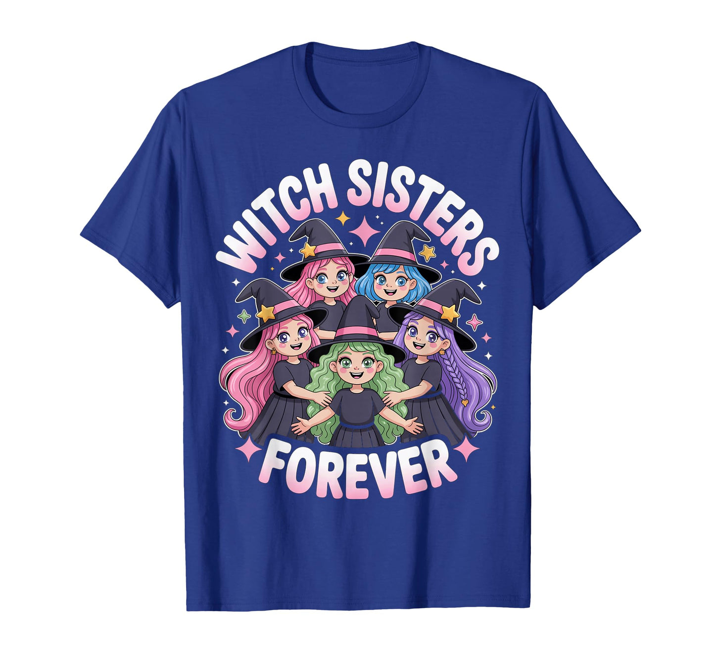 Witch Sisters Forever Matching Halloween Sorority Bestie BFF T-Shirt