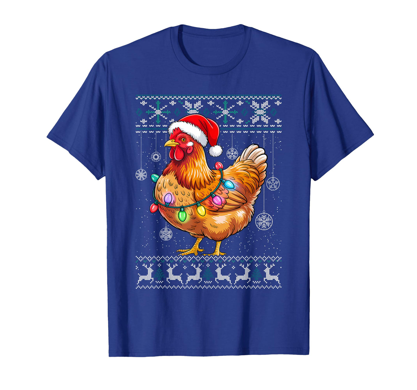 Funny Christmas Santa Chicken Xmas Ugly Sweater T-Shirt