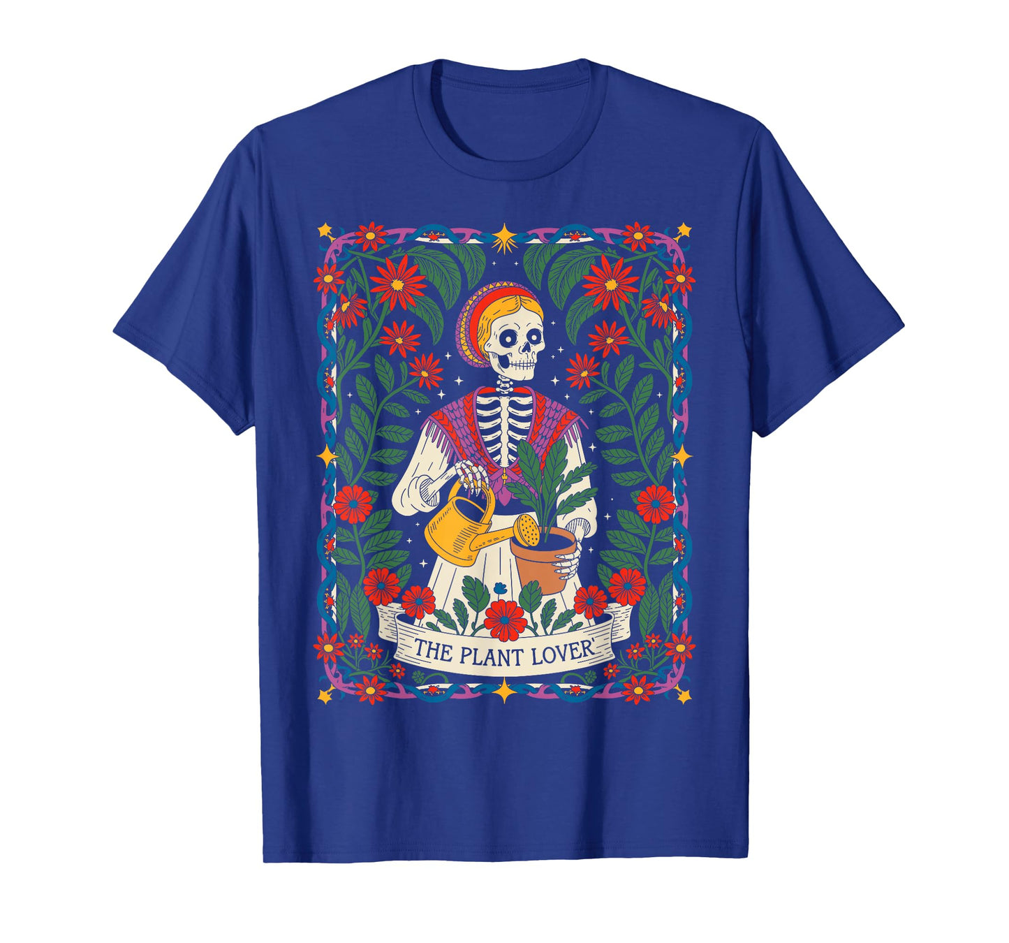 The Plant Lover Skeleton Gardener Funny Botanical Gifts T-Shirt