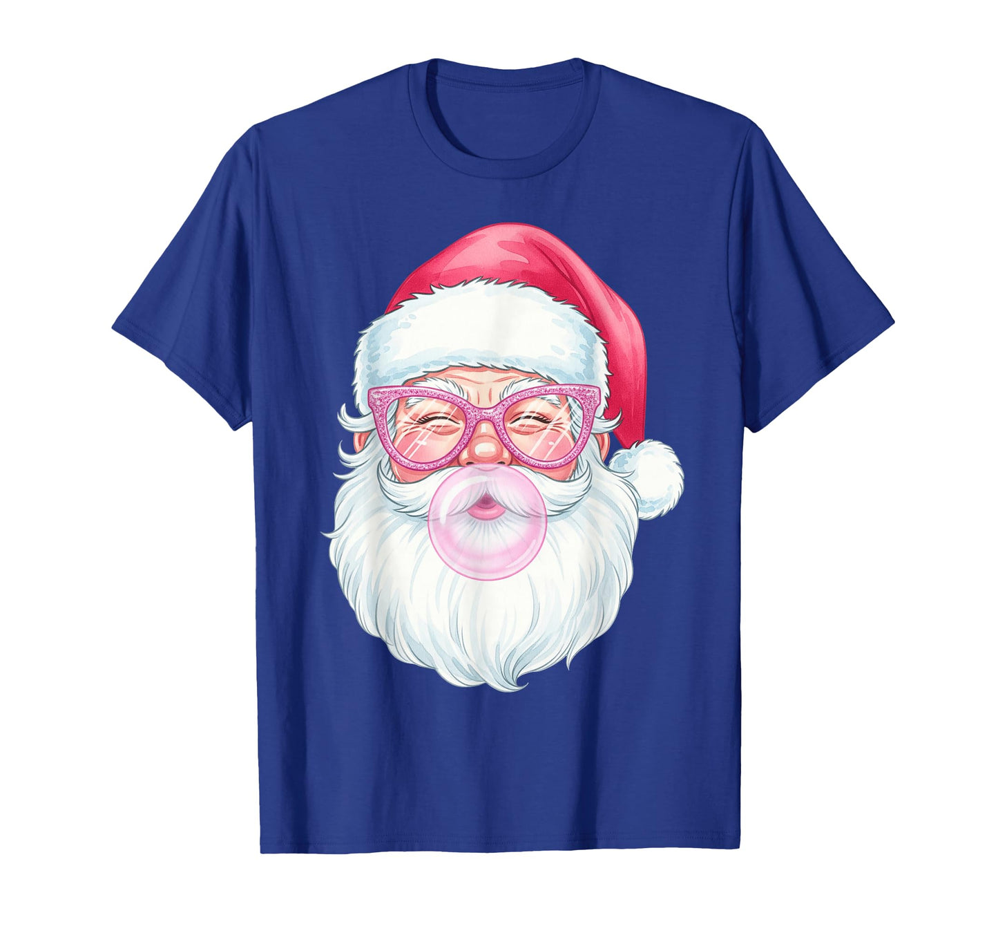 Vintage Retro Santa Christmas Bubble Gum Pink Sunglasses Kid T-Shirt