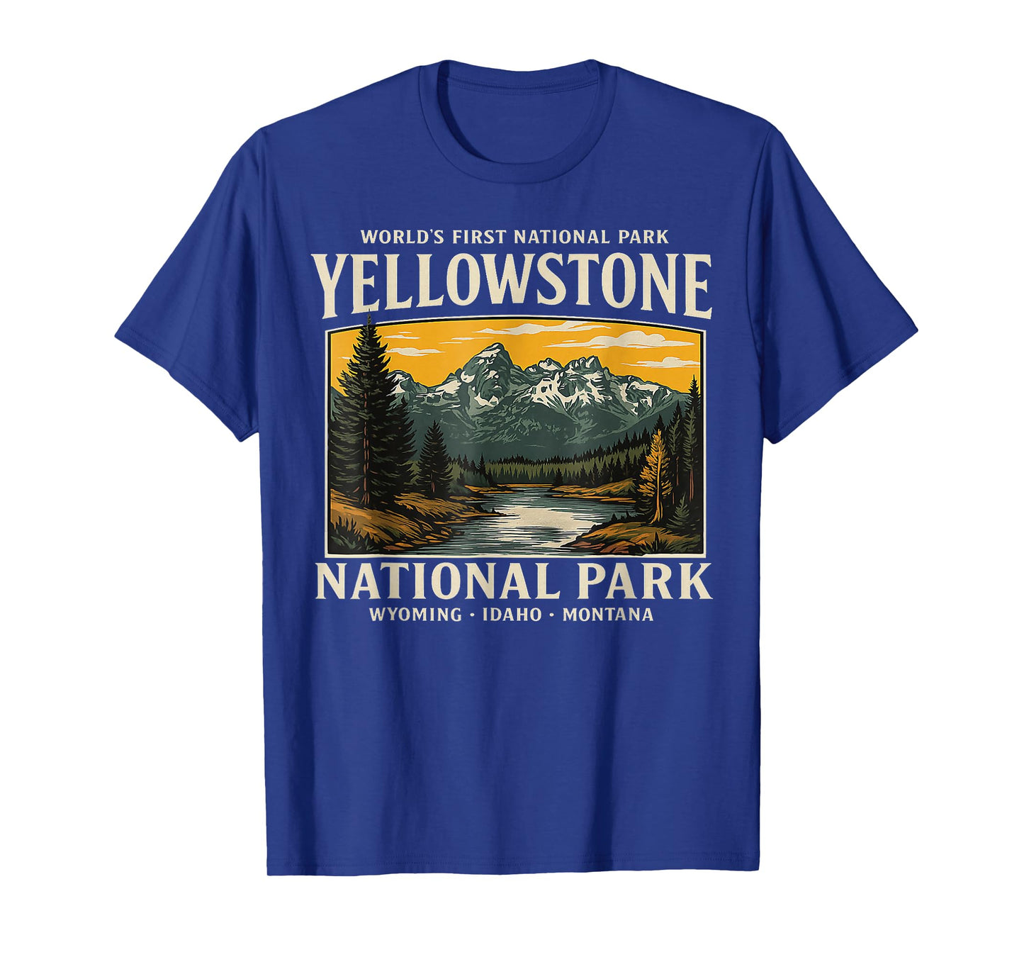 Yellowstone National Park Vintage Hiking Camping T-Shirt