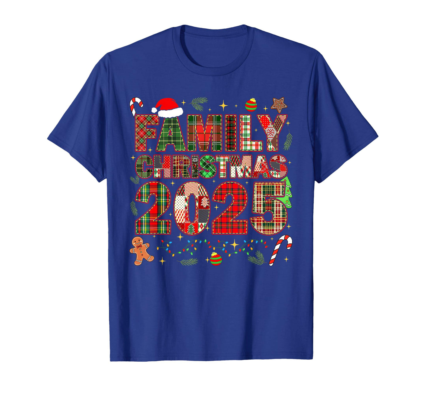 Patchwork Family Christmas 2025 Matching Holiday Pajamas T-Shirt