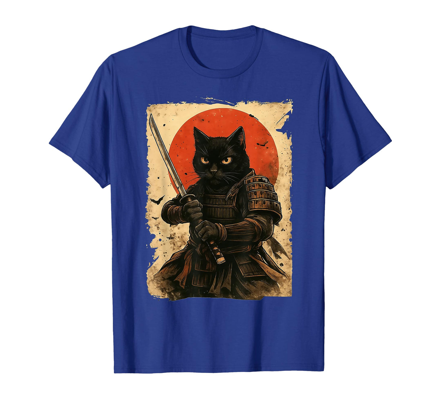 Cat Samurai Vintage Japanese Warrior T-Shirt