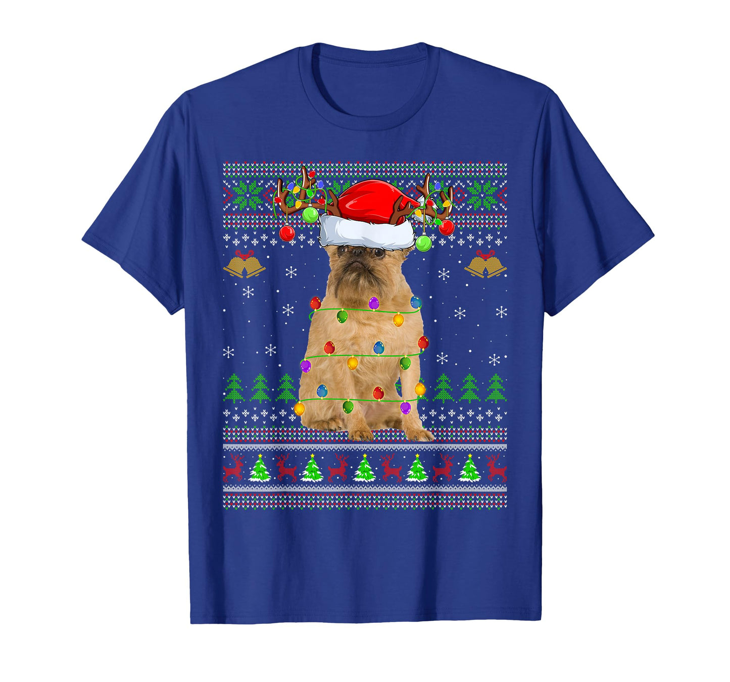 Brussels Griffon Dog Ugly Christmas Sweaters Holiday Xmas T-Shirt