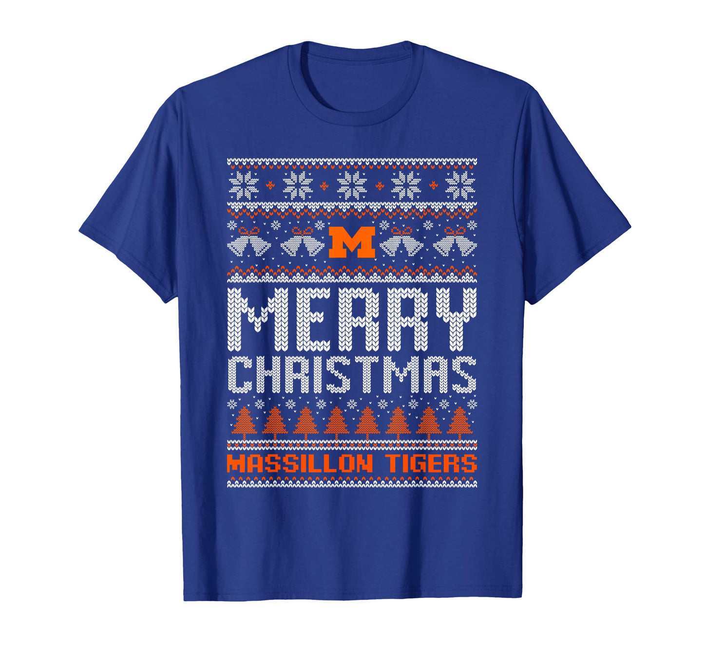 Massillon Tigers Logo Merry Christmas Ugly Sweater HS T-Shirt