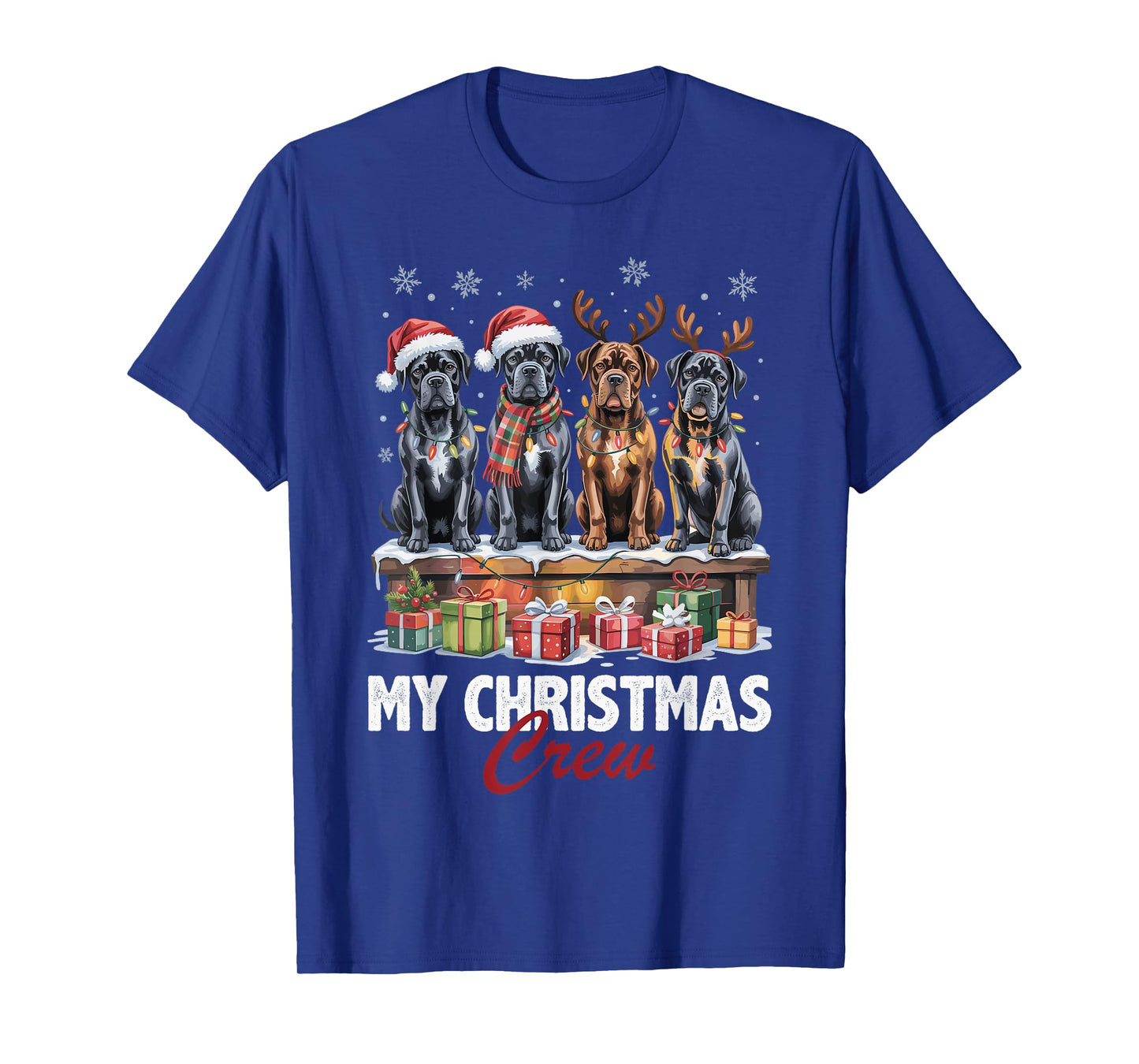 Cane Corso Christmas Crew Funny Dog Lovers Holiday Pajama T-Shirt