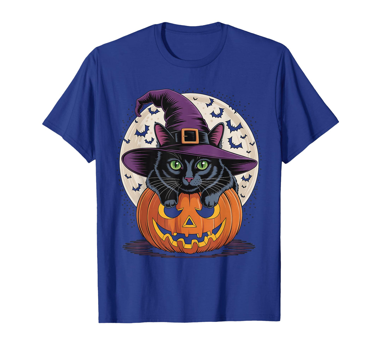 Funny Pumpkin Halloween Black Cat Spooky Season T-Shirt