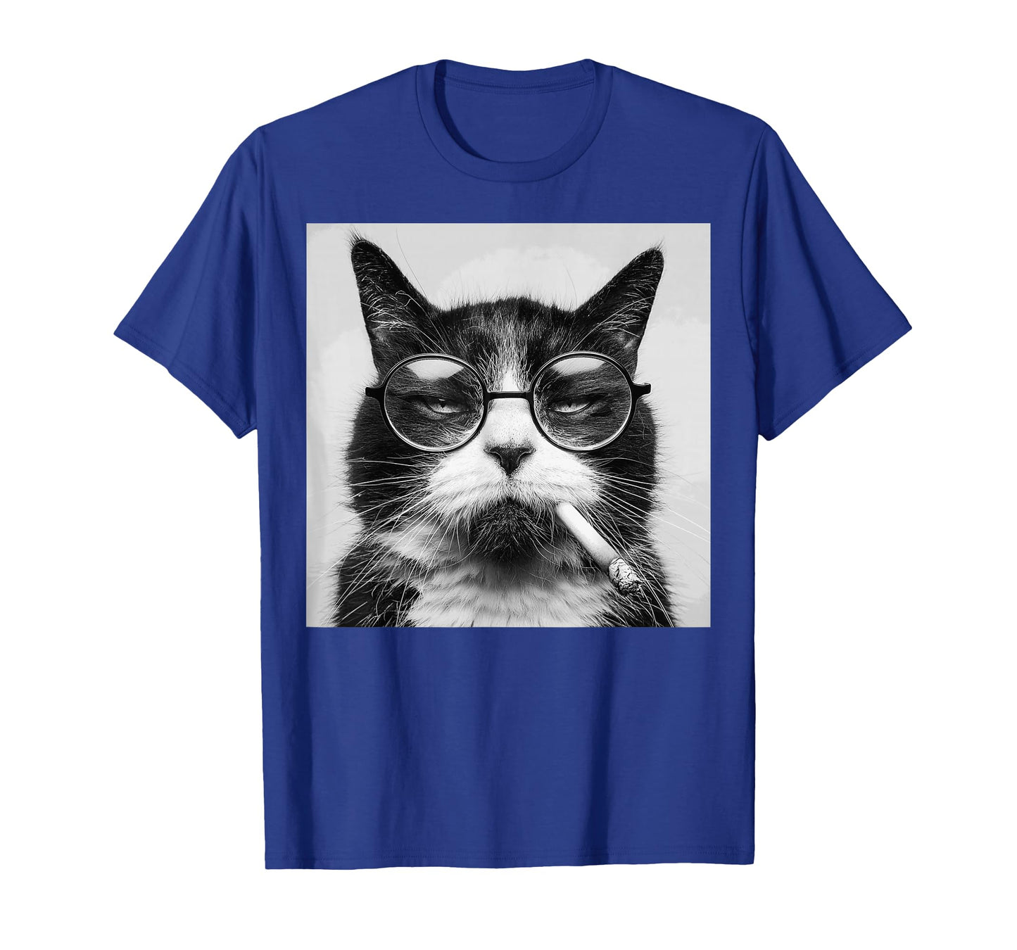 Funny Graphic Cat Smoking Adult Funny T-Shirt