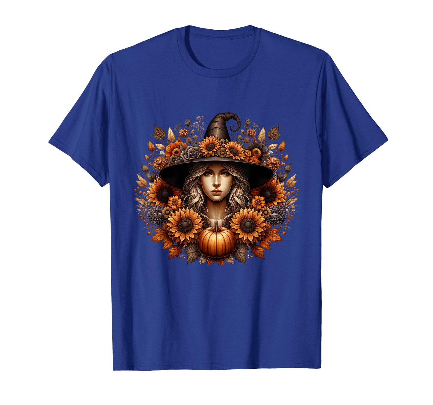 Spooky Autumn Blooms Sunflower Festival Undead Witch byEBhm T-Shirt