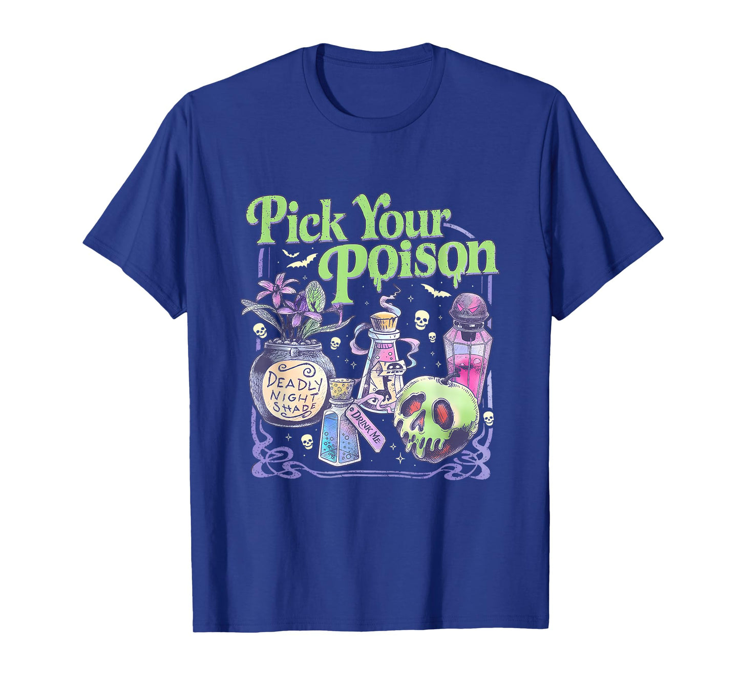 Pick Your Poison Vintage Spooky Season Halloween Funny T-Shirt