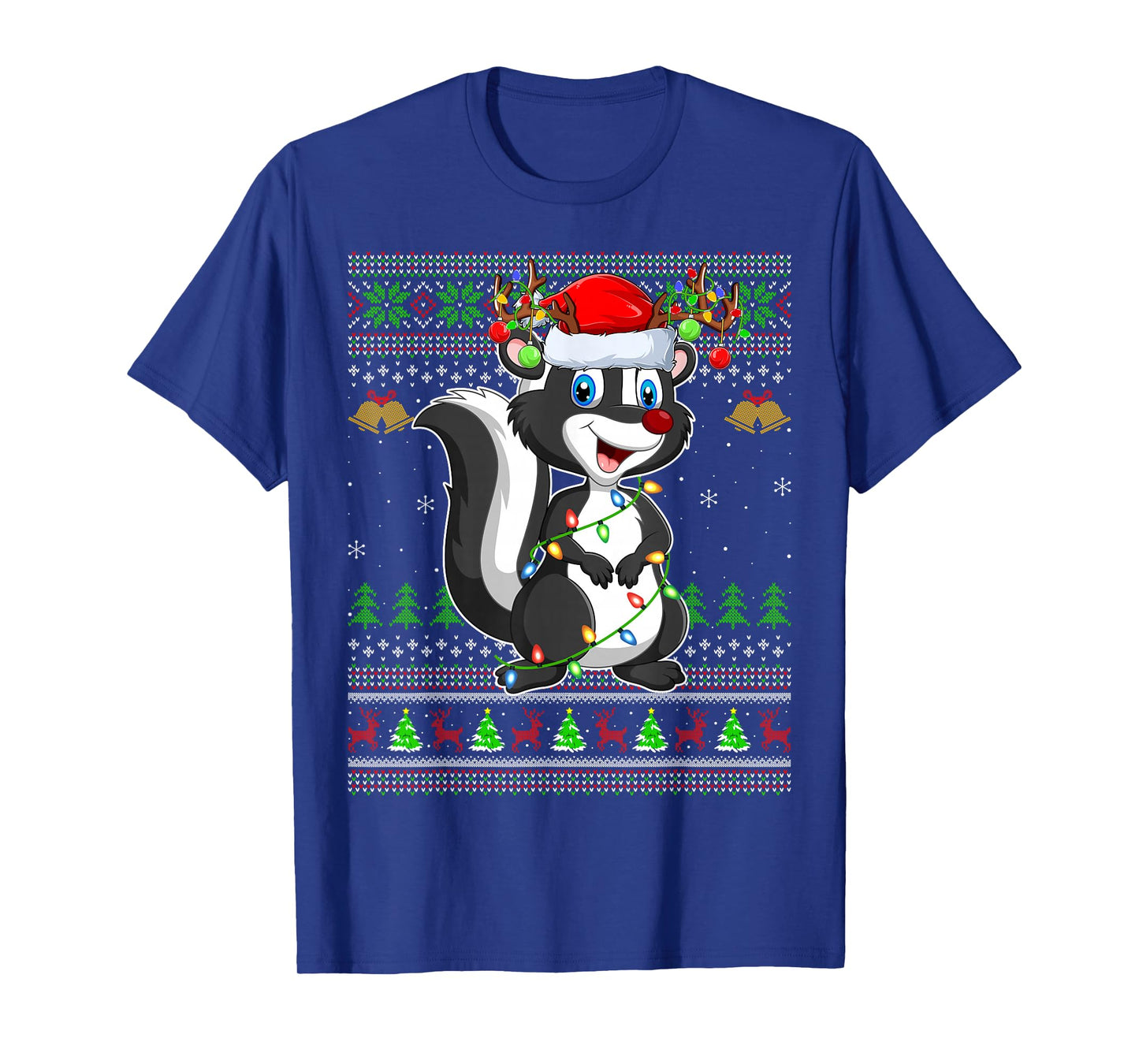 Skunk Ugly Christmas Sweaters Holiday Santa Cute Xmas T-Shirt