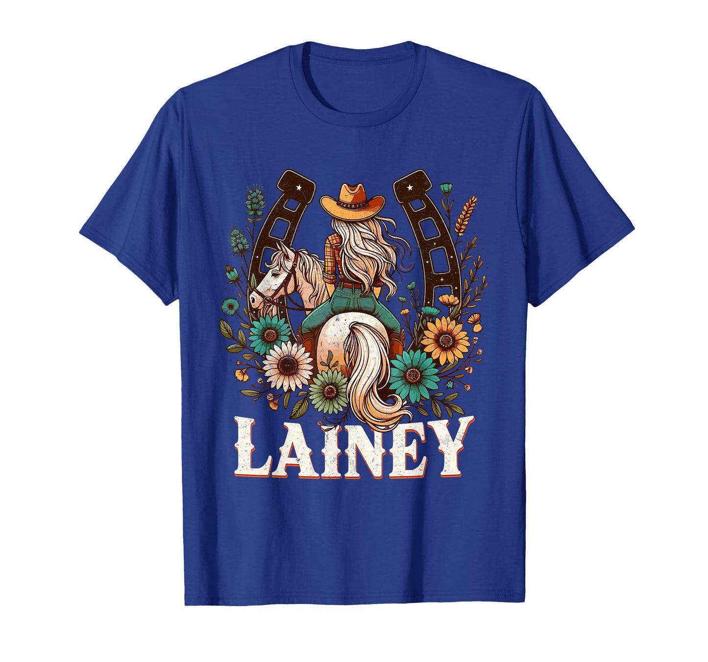 Lainey Name Girl Personalized Name Cowgirl T-Shirt