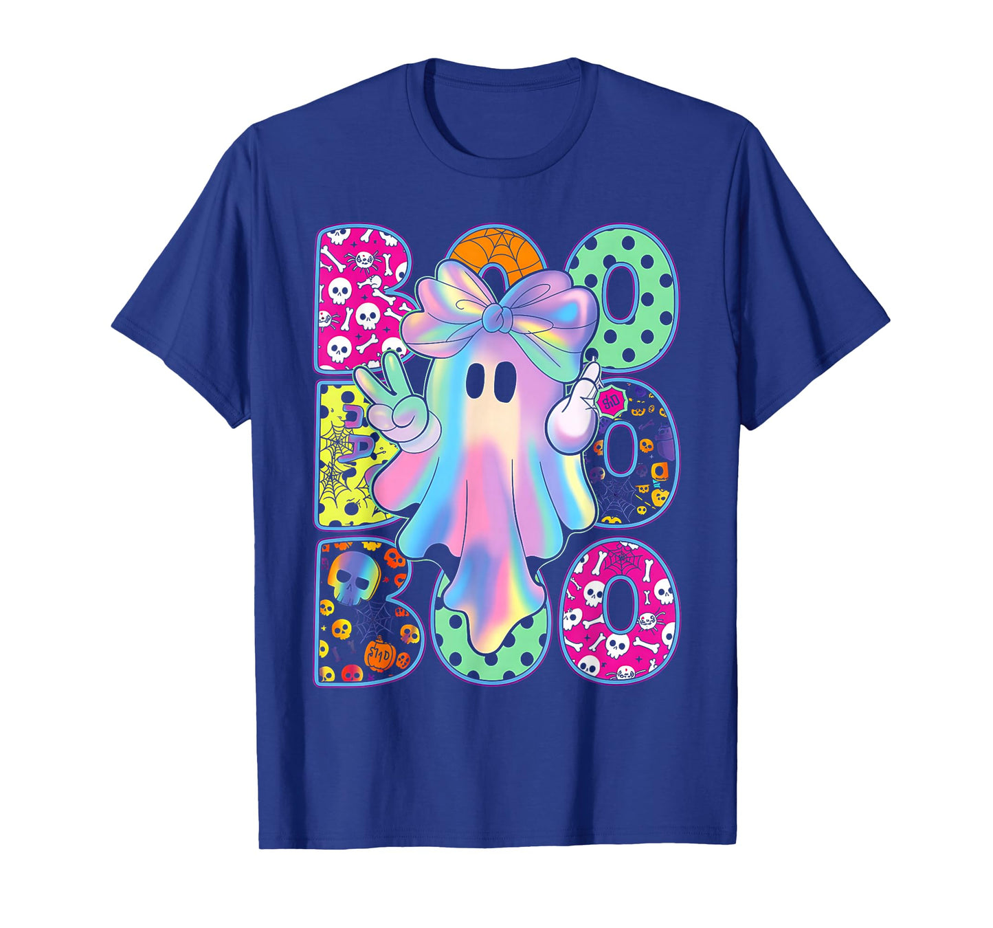 Toddler Ghost with Bow Boo Girls Halloween T-Shirt