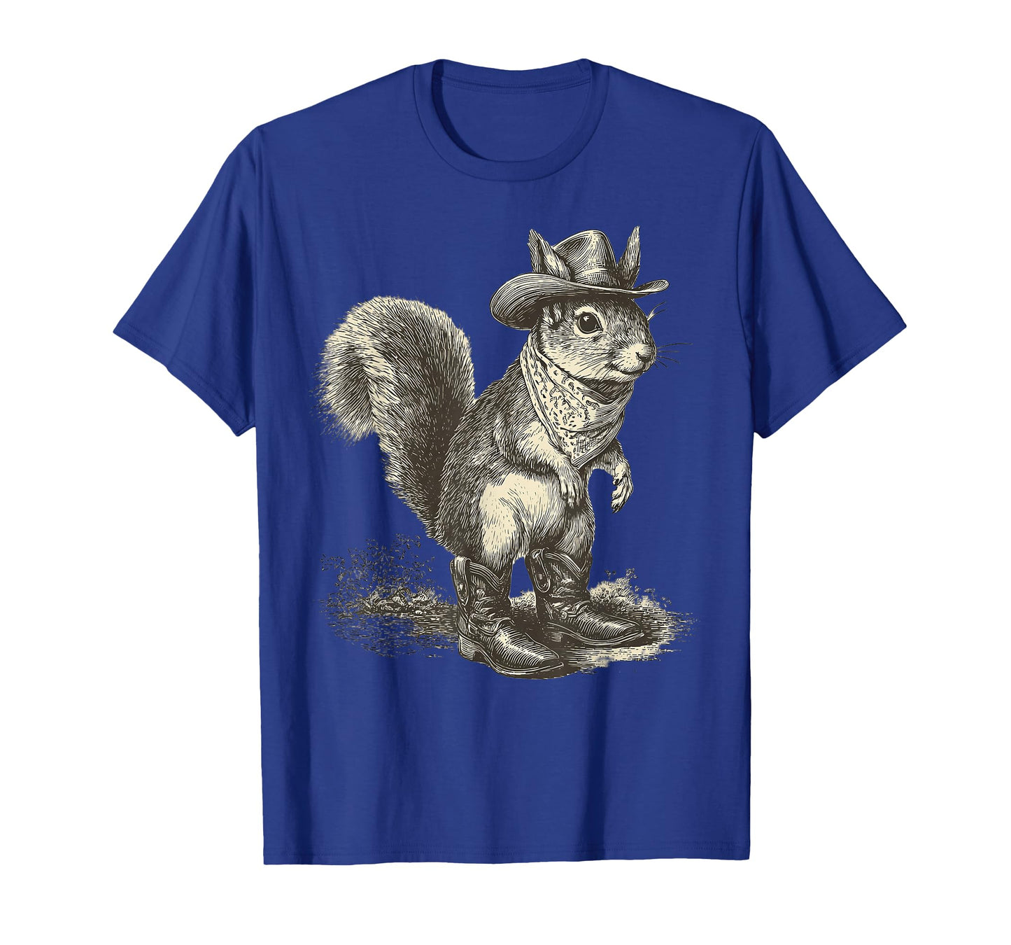 Squirrel Cowboy Vintage Rodeo Cowgirl Western Country T-Shirt