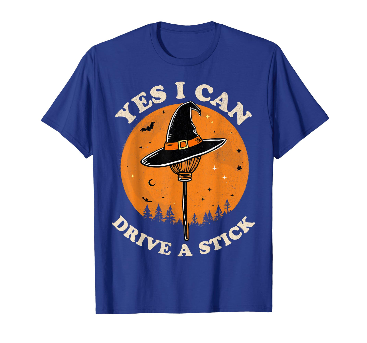 Yes I Can Drive a Stick Funny Halloween Witch Costume T-Shirt