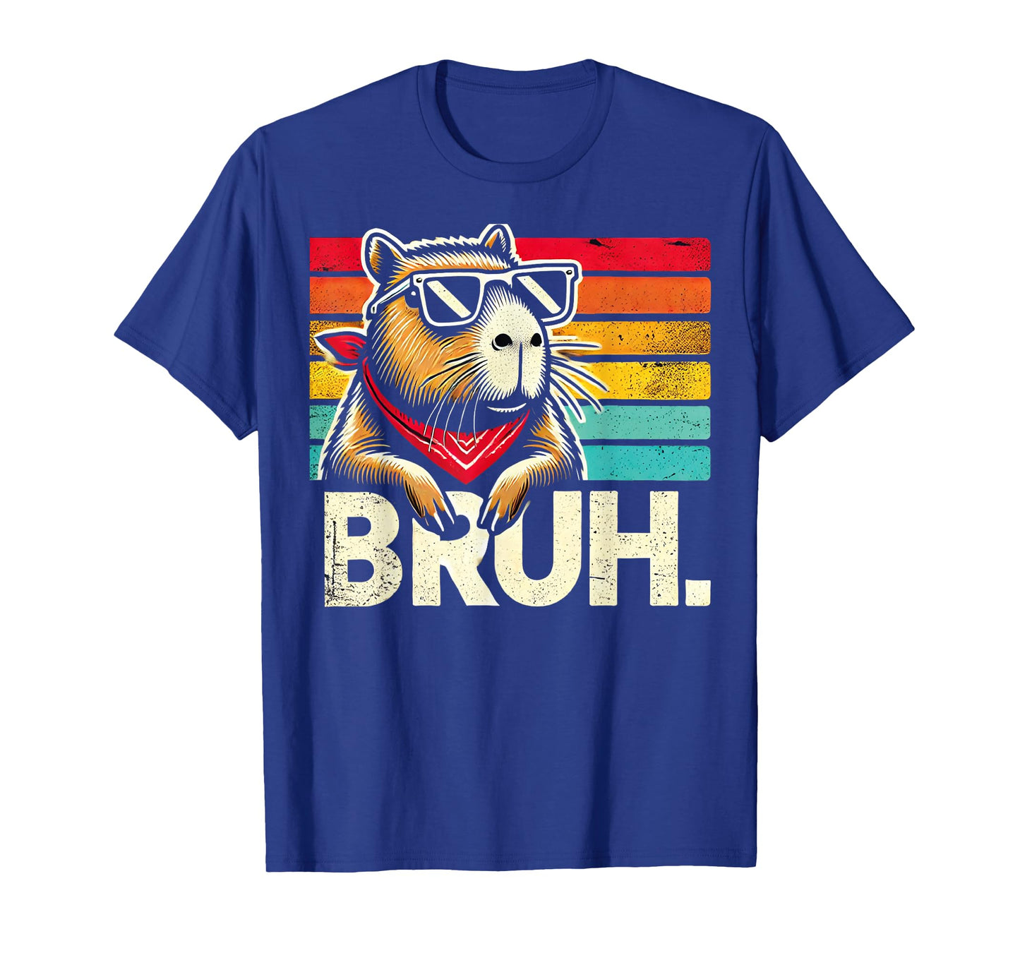 Gaming Capybara Bruh Retro Vintage Funny BRUH Kids Boys Girl T-Shirt
