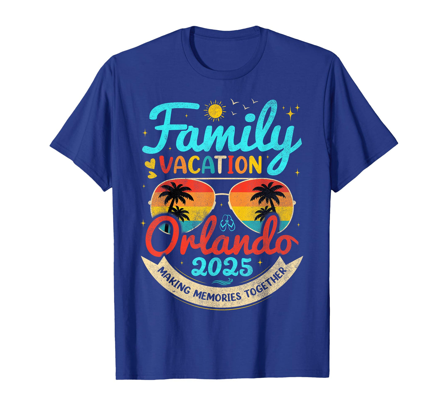 Vintage Family Vacation Orlando Beach 2025 Florida Group T-Shirt
