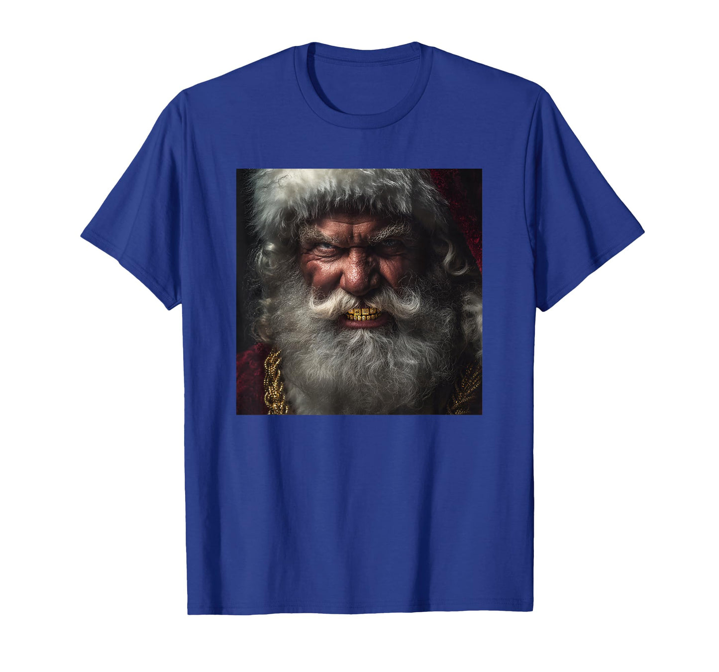 Christmas Hip Hop Gold Grillz Santa T-Shirt